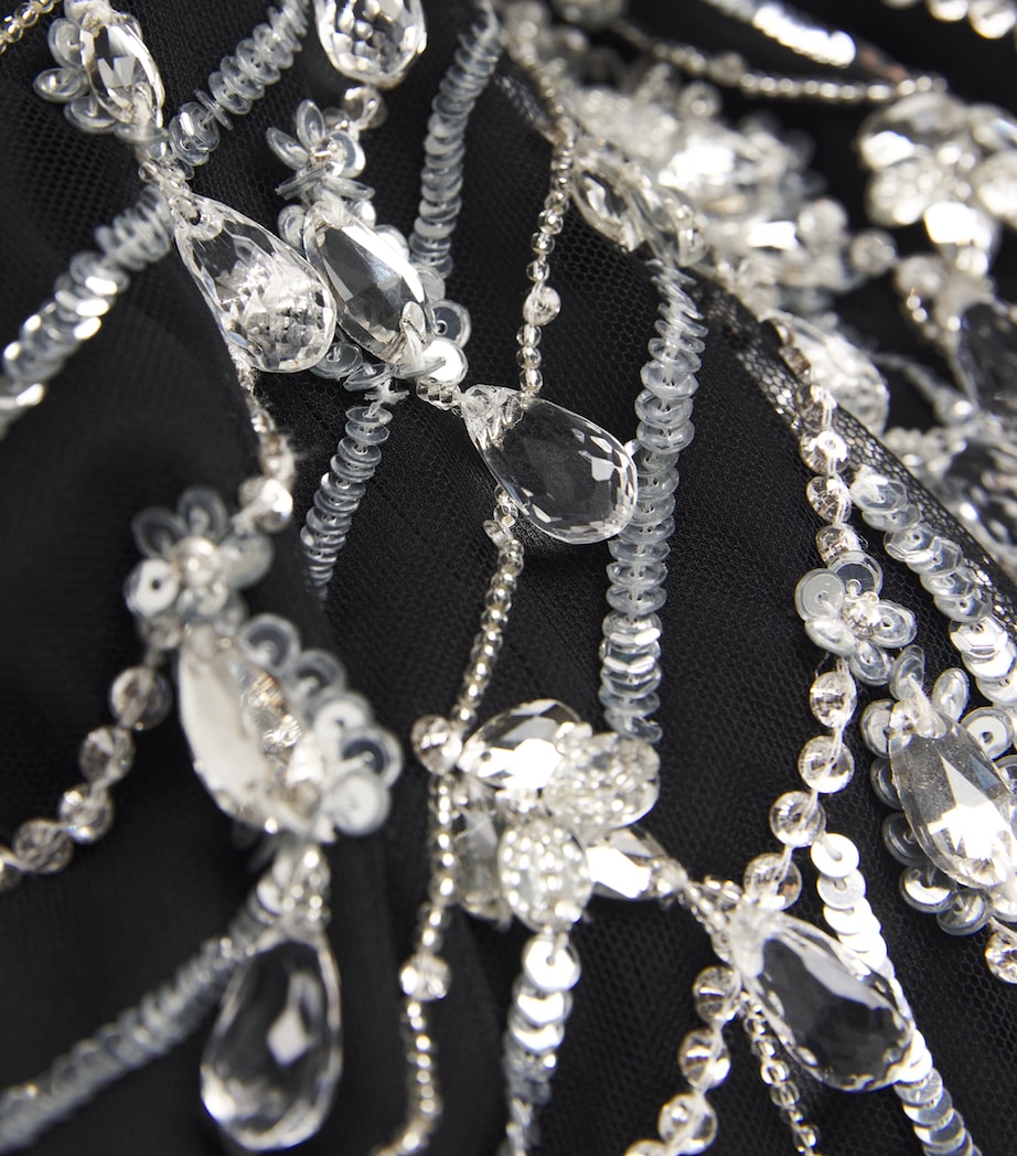 Crystal-Embellished Gown BLACK/SILVER Image 5