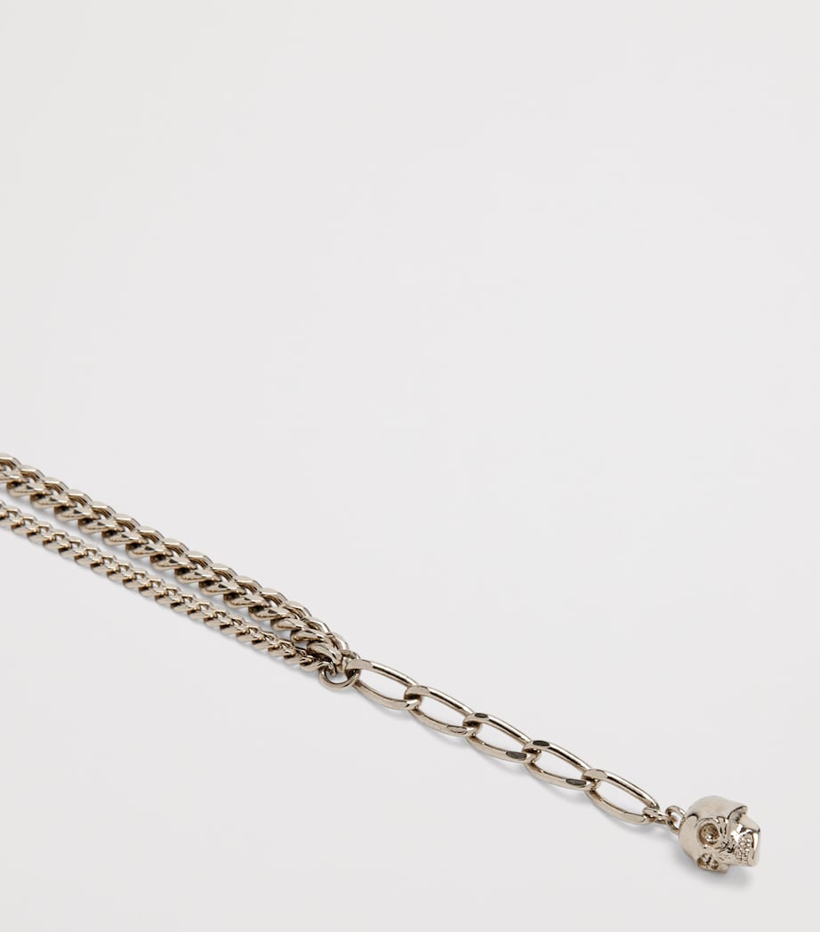 Crystal-Embellished Skull Necklace 1053 Image 3