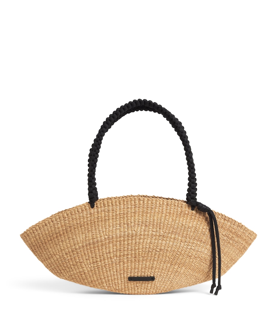 Straw Shell Tote Bag NATURAL Image 1