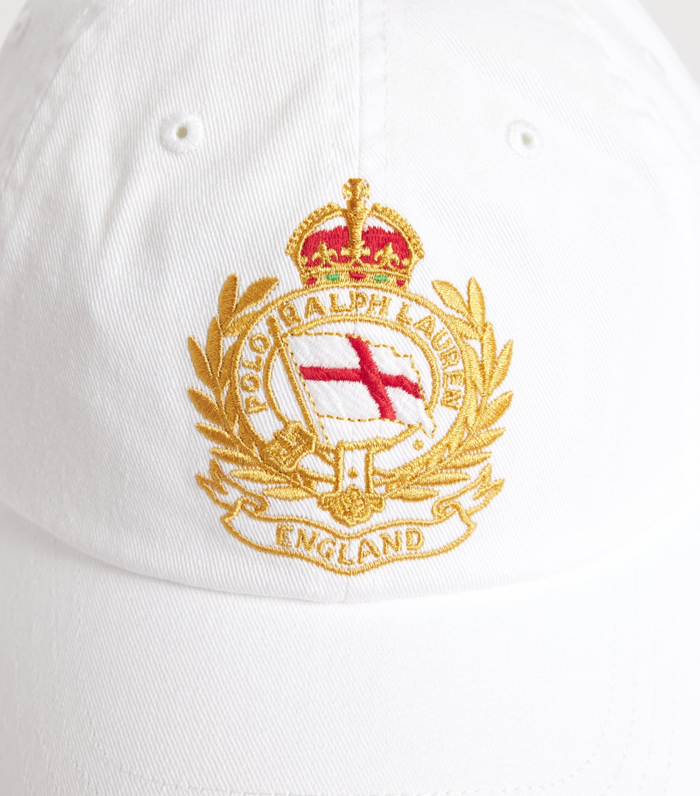 Polo Ralph Lauren Cotton Twill England Crest Baseball Cap Ceramic White Image 4