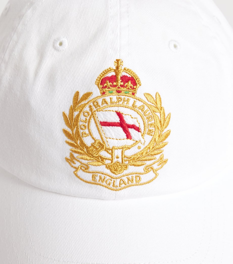 Polo Ralph Lauren Cotton Twill England Crest Baseball Cap Ceramic White Image 4