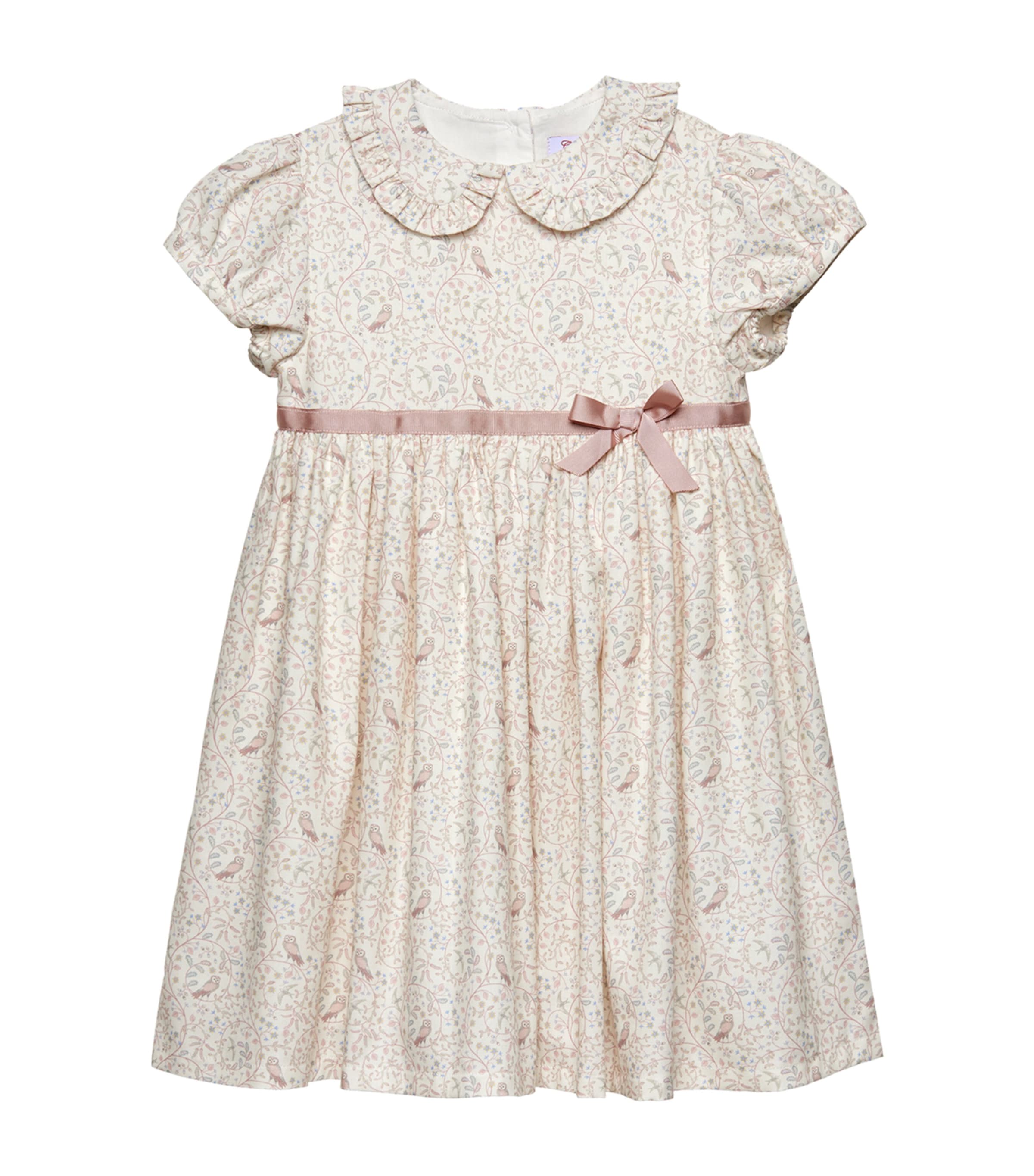 Shop Trotters Cotton Olivia Owl Dress In White