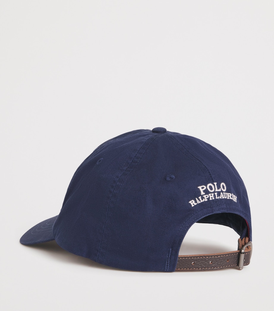 Cotton Polo Bear Baseball Cap NAVY Image 2