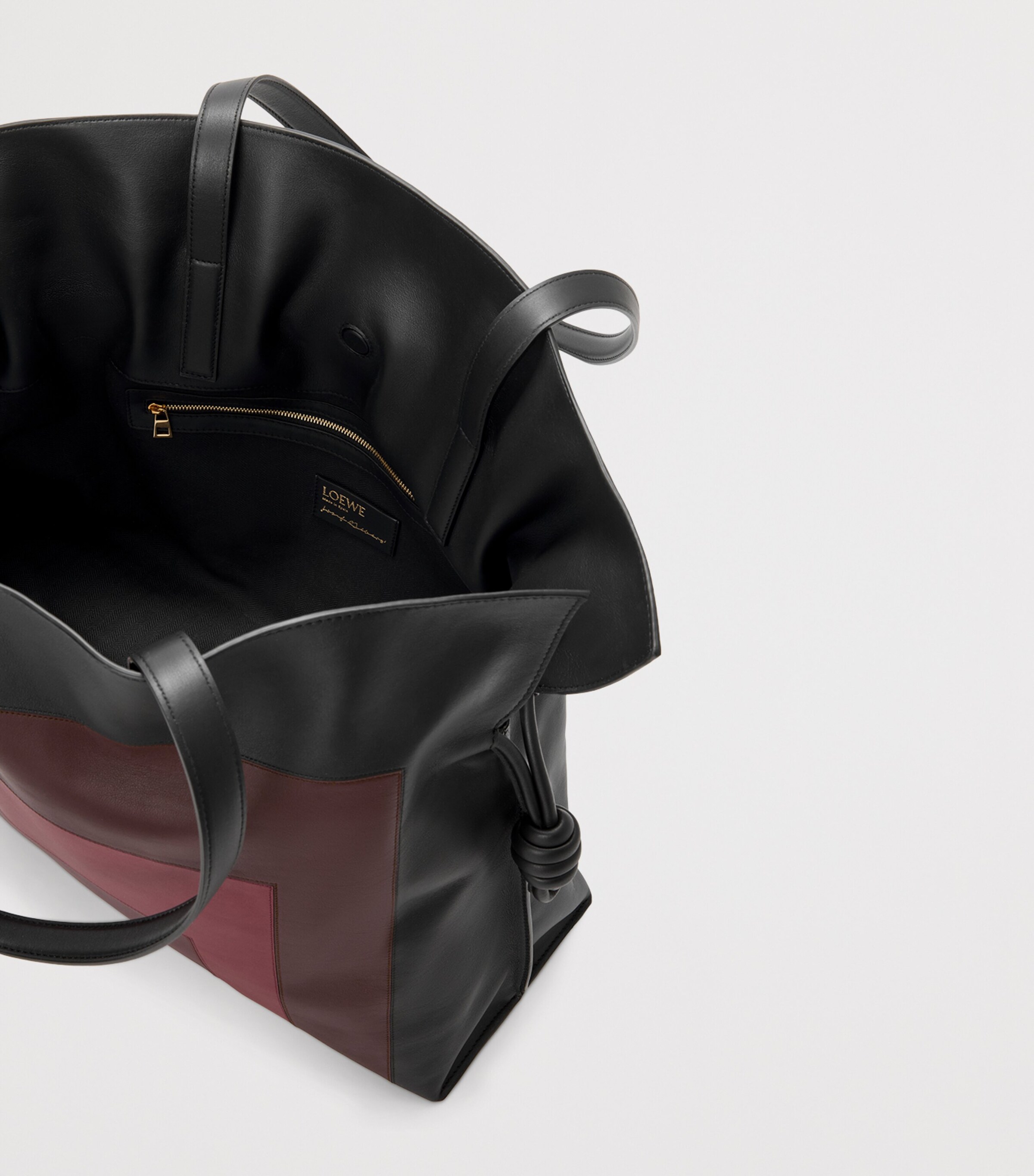 LOEWE x Albers Leather Flamenco Purse Black/burgundy Image 6
