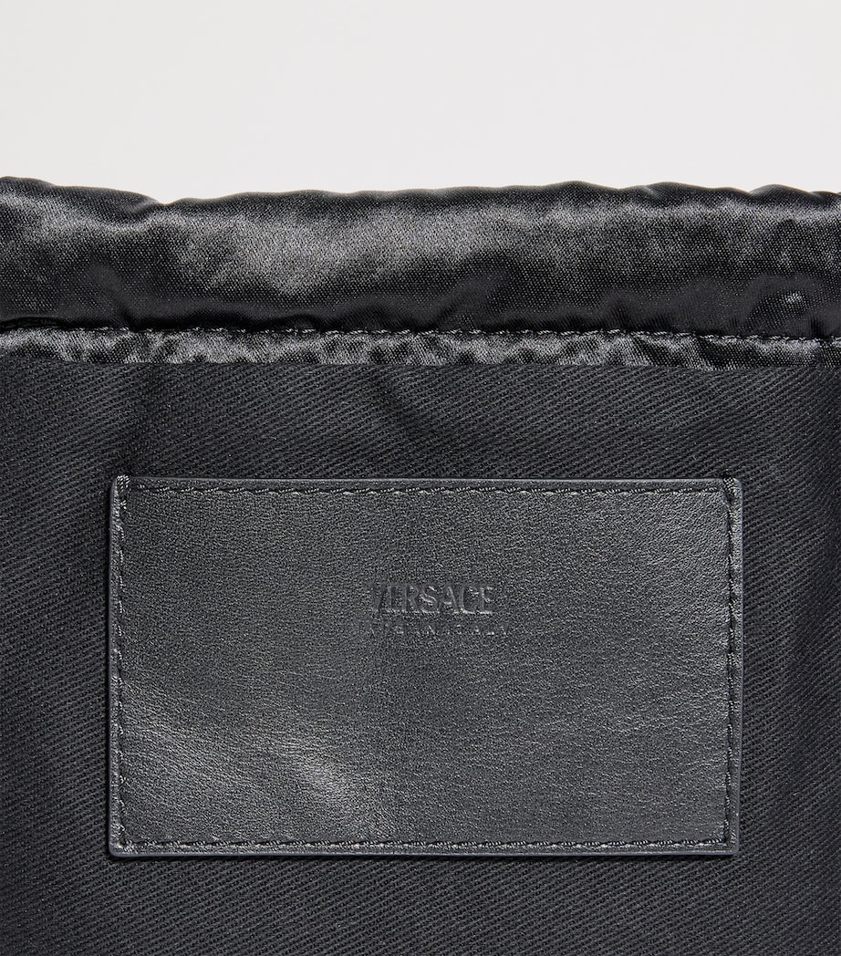 Embellished Medusa Drawstring Backpack 1B00L-BLCKPLLDM+GOLD Image 3