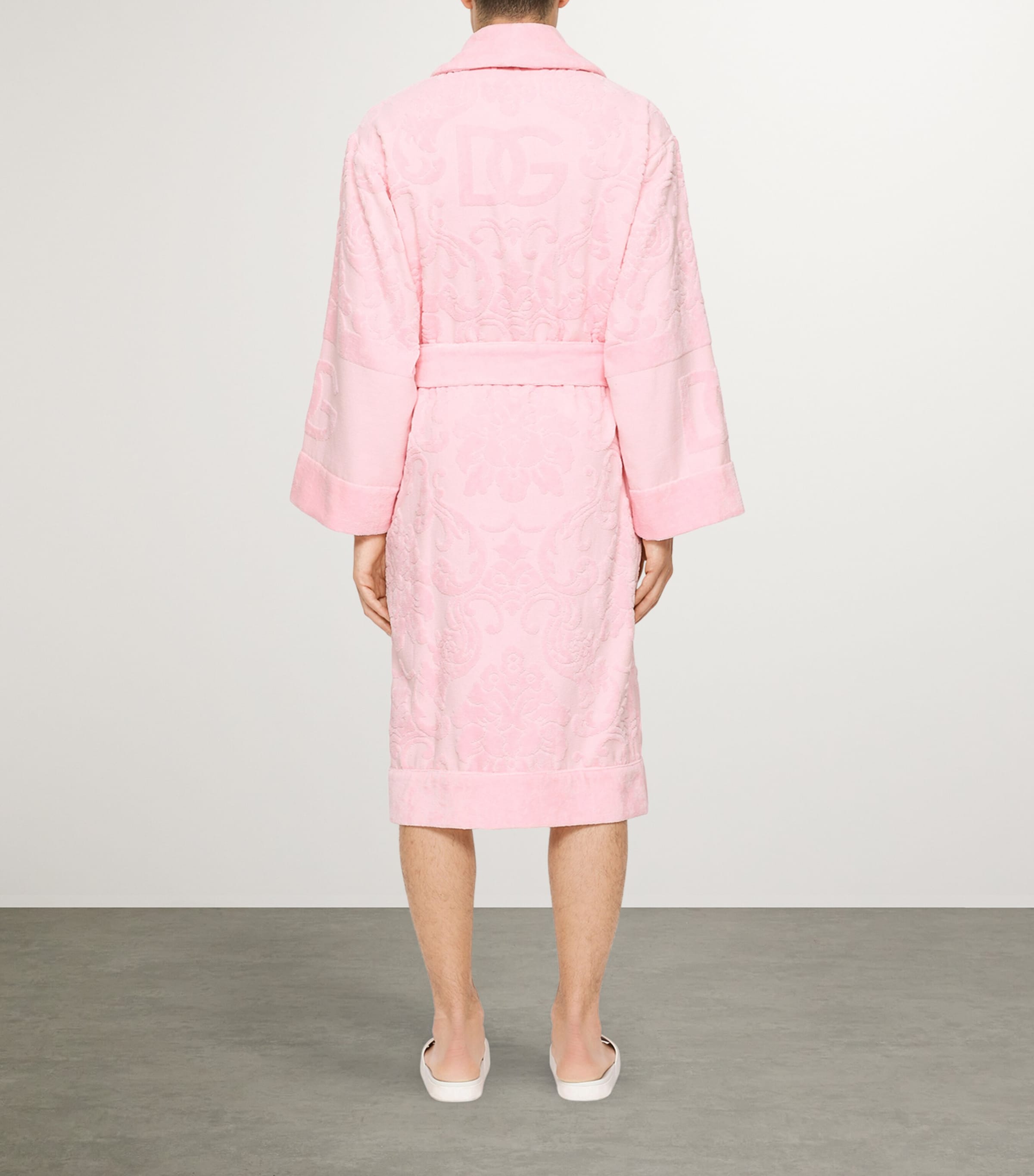 Terry Cotton DG Logo Robe U0053 ROSA Image 5