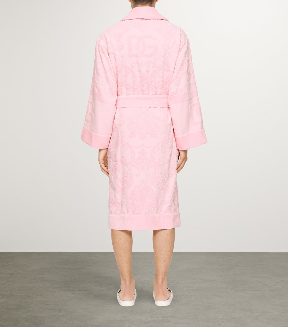 Terry Cotton DG Logo Robe U0053 ROSA Image 5