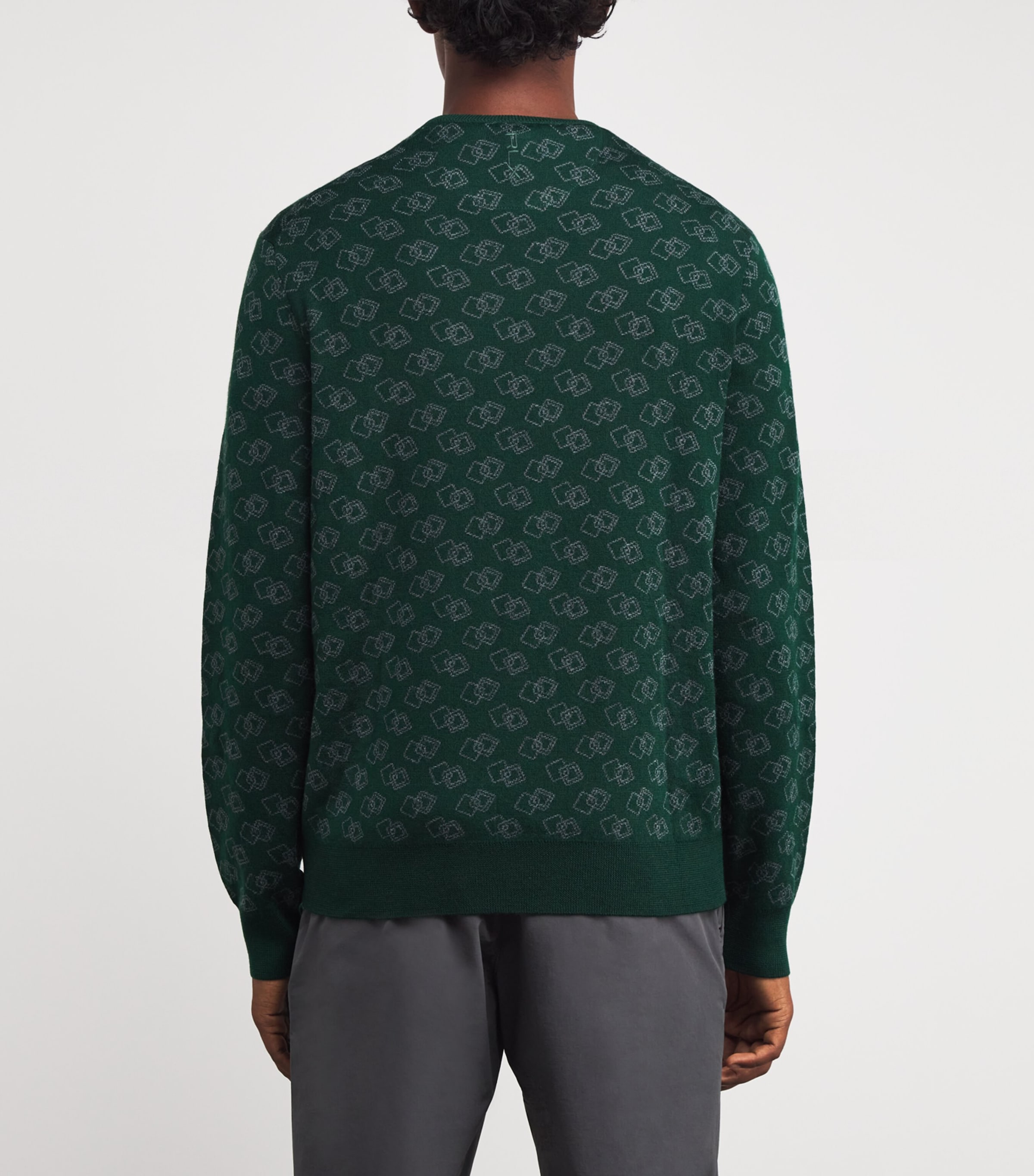 Geometric Jacquard Sweater GREEN MULTI Image 4