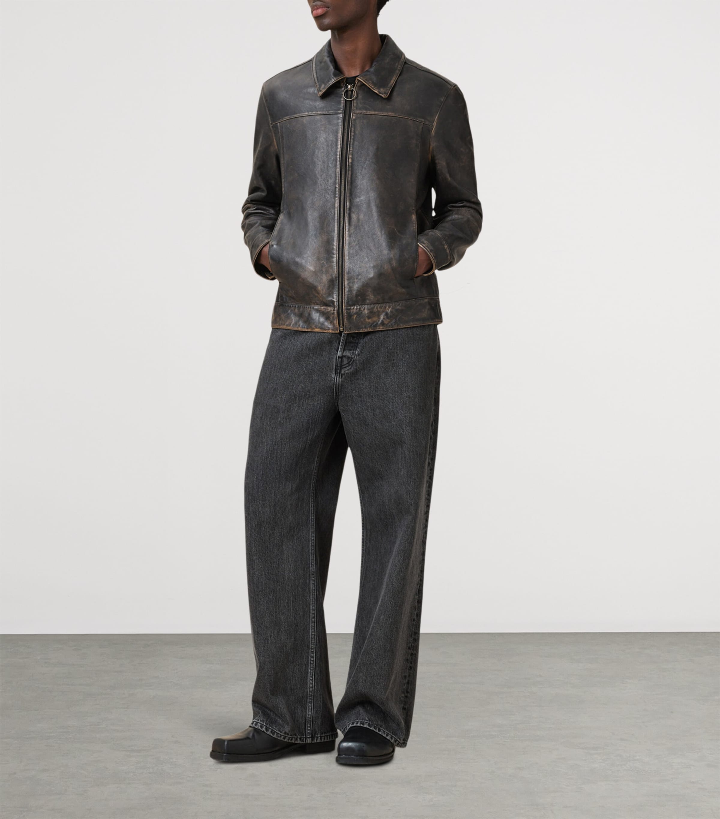 Alkan Leather Jacket VINTAGE BLACK Image 3