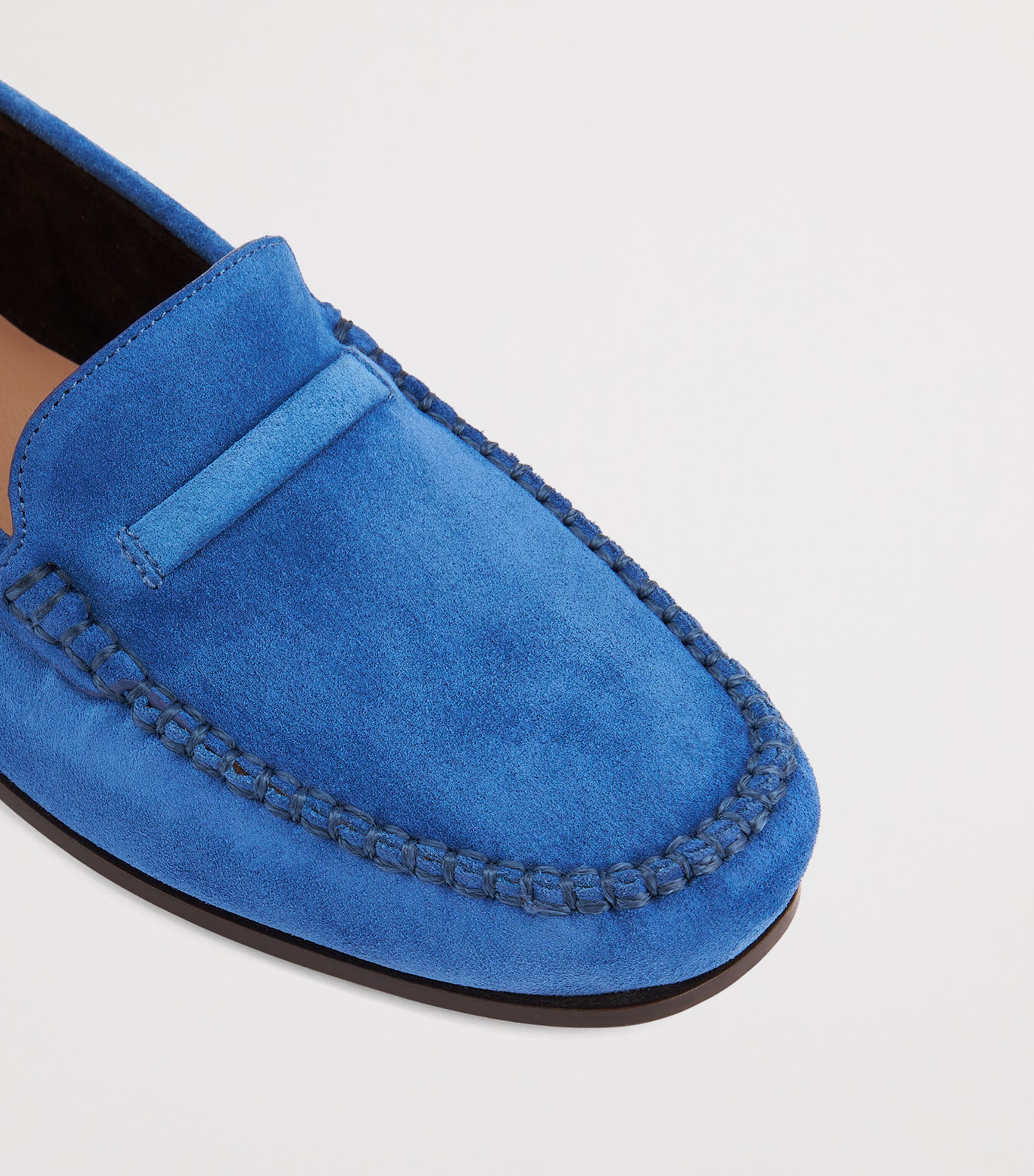 Malone Souliers Suede Knightsbridge Loafers Regatta Blue Image 5