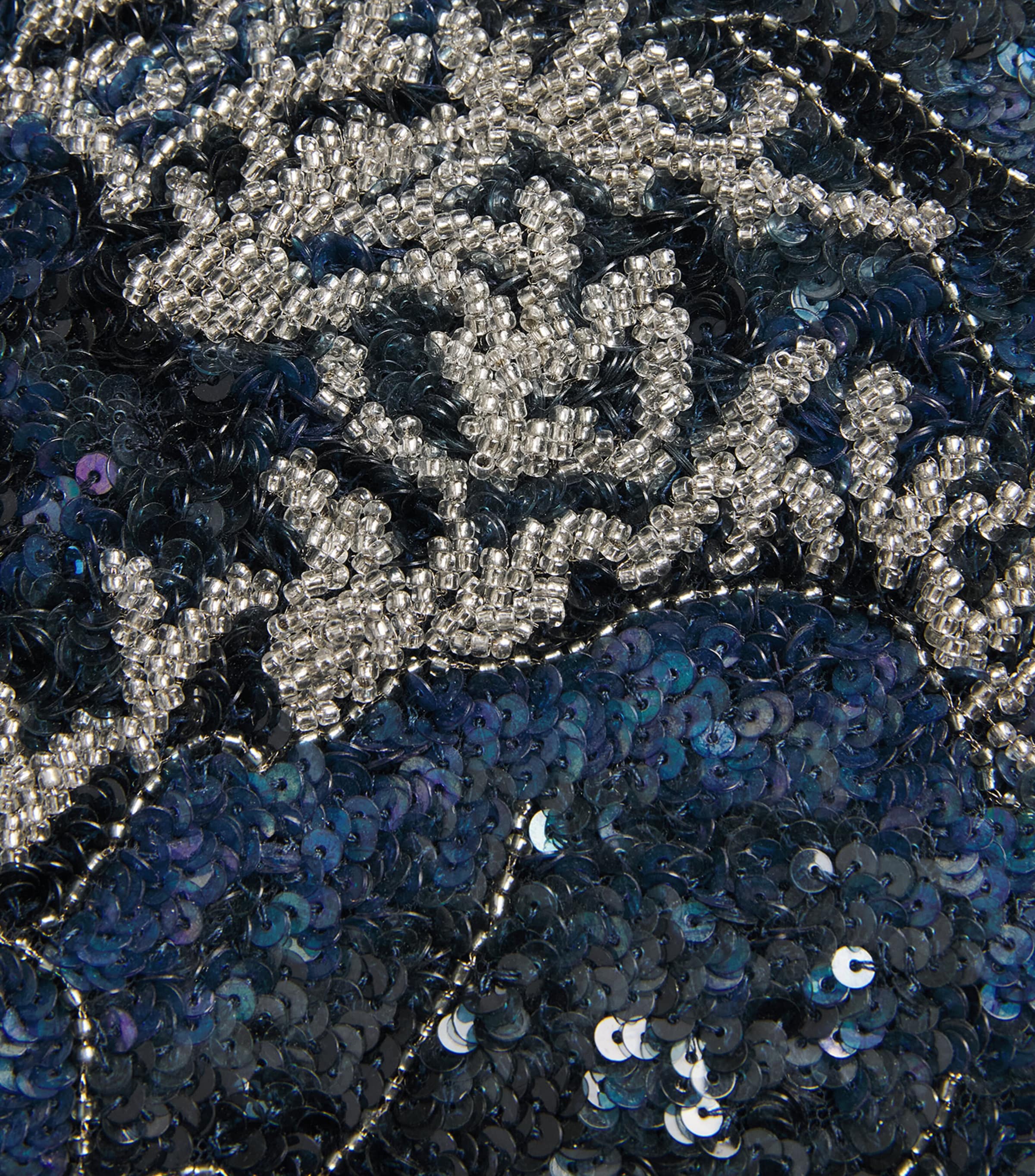 Clio Peppiatt Womens Embellished Sequin Mini Dress Midnight Image 6