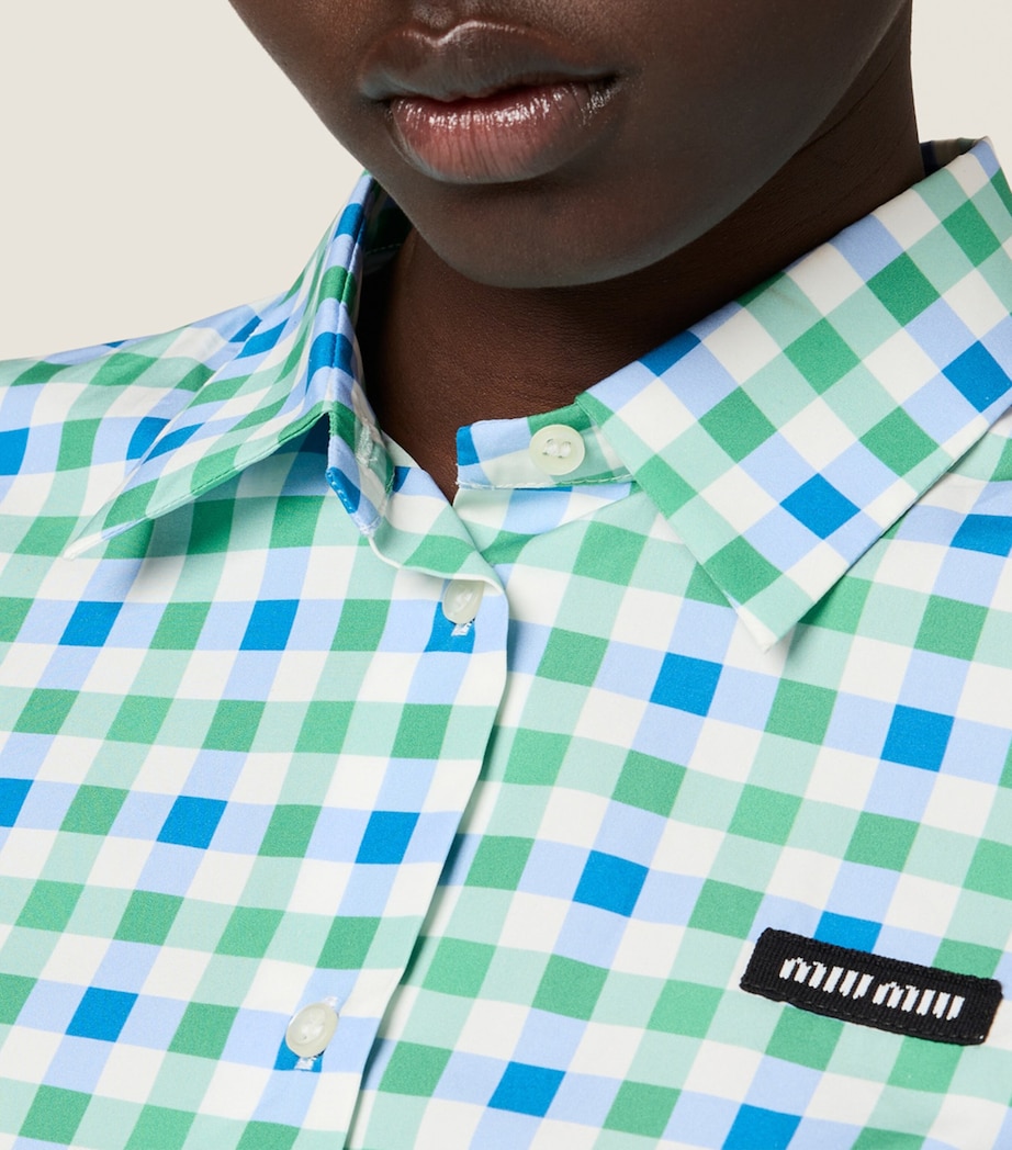Cotton Poplin Gingham Shirt F0A8Z Image 4