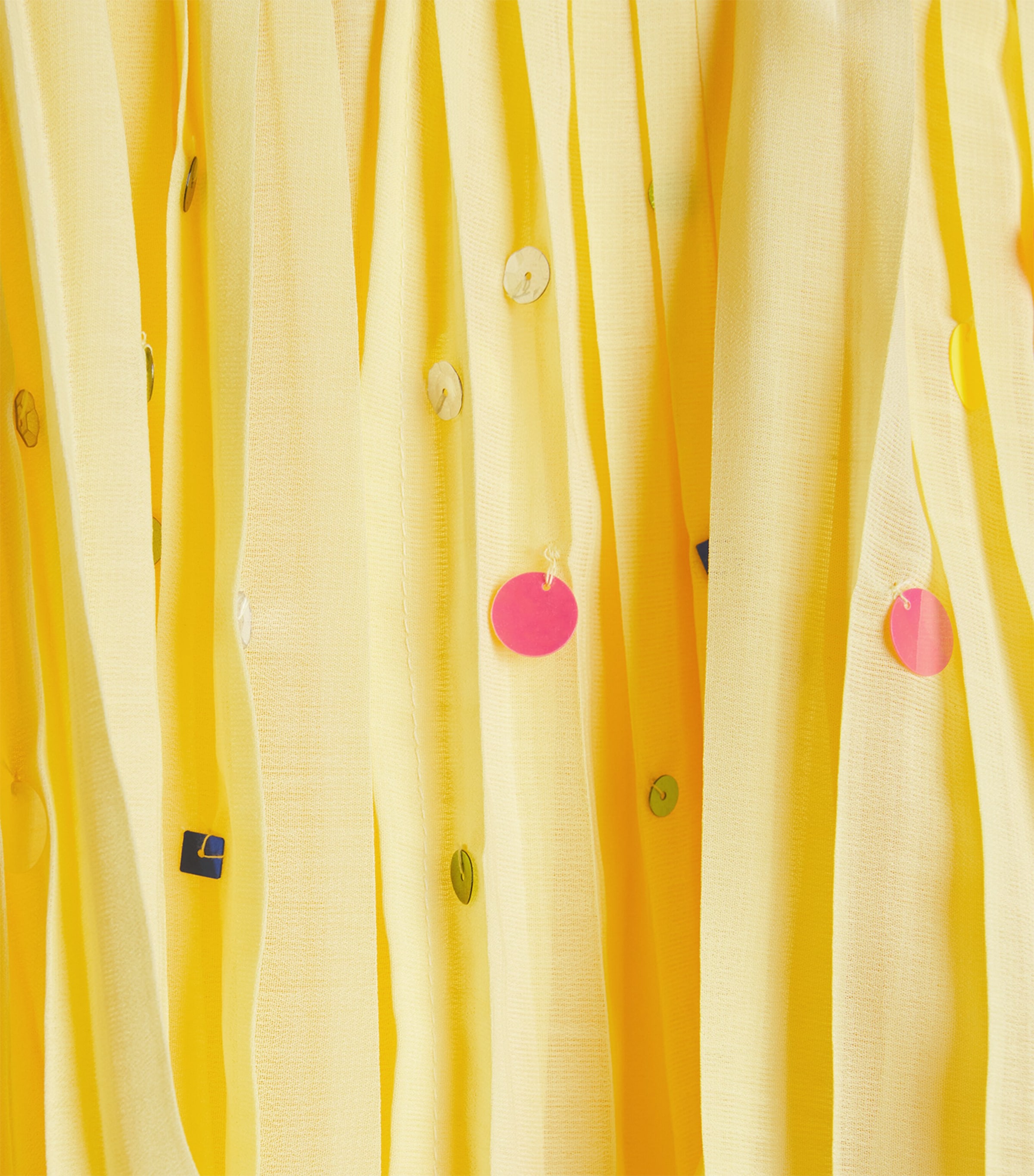 Raishma Embellished Pleated Ariel Dress (3-12 Years) Sunshine Yellow Image 3