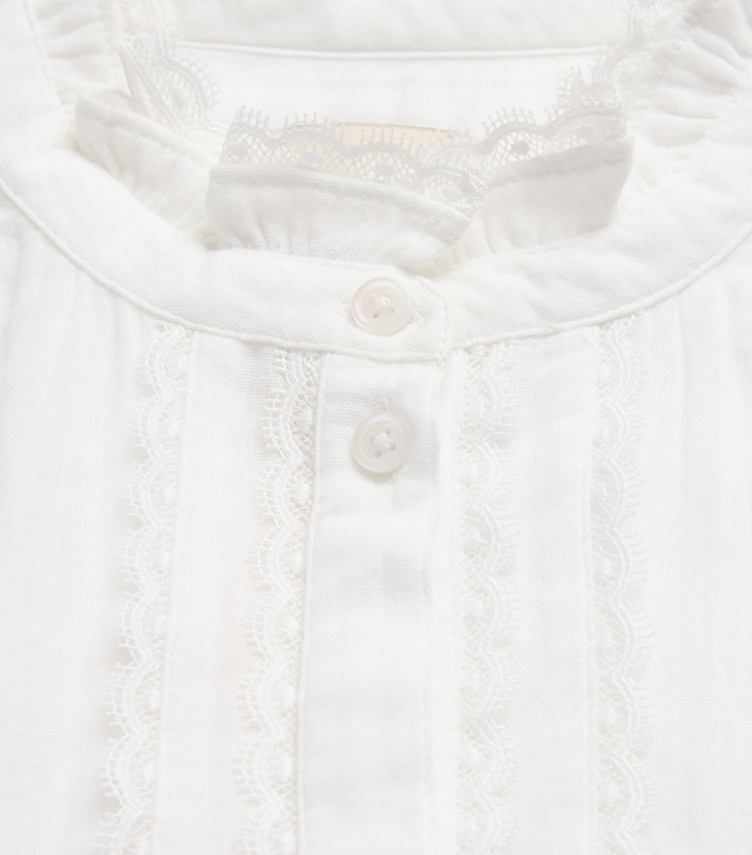 ME+EM Womens Cotton Cheesecloth Blouse Soft White Image 6