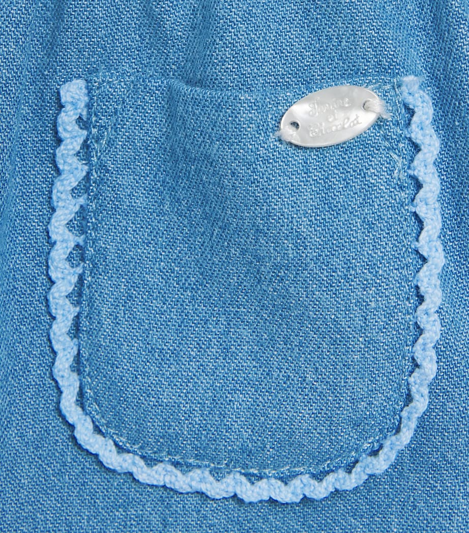 Cotton Scalloped Trousers (3 Months – 4 Years) 46INDIGO Image 3