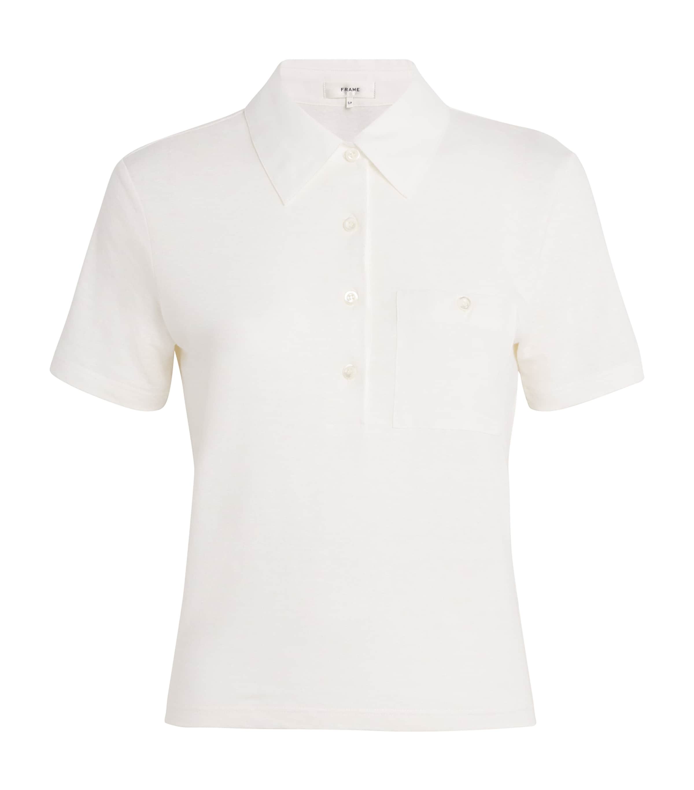 Frame Stretch-linen The Caddy Polo Shirt In Neutral