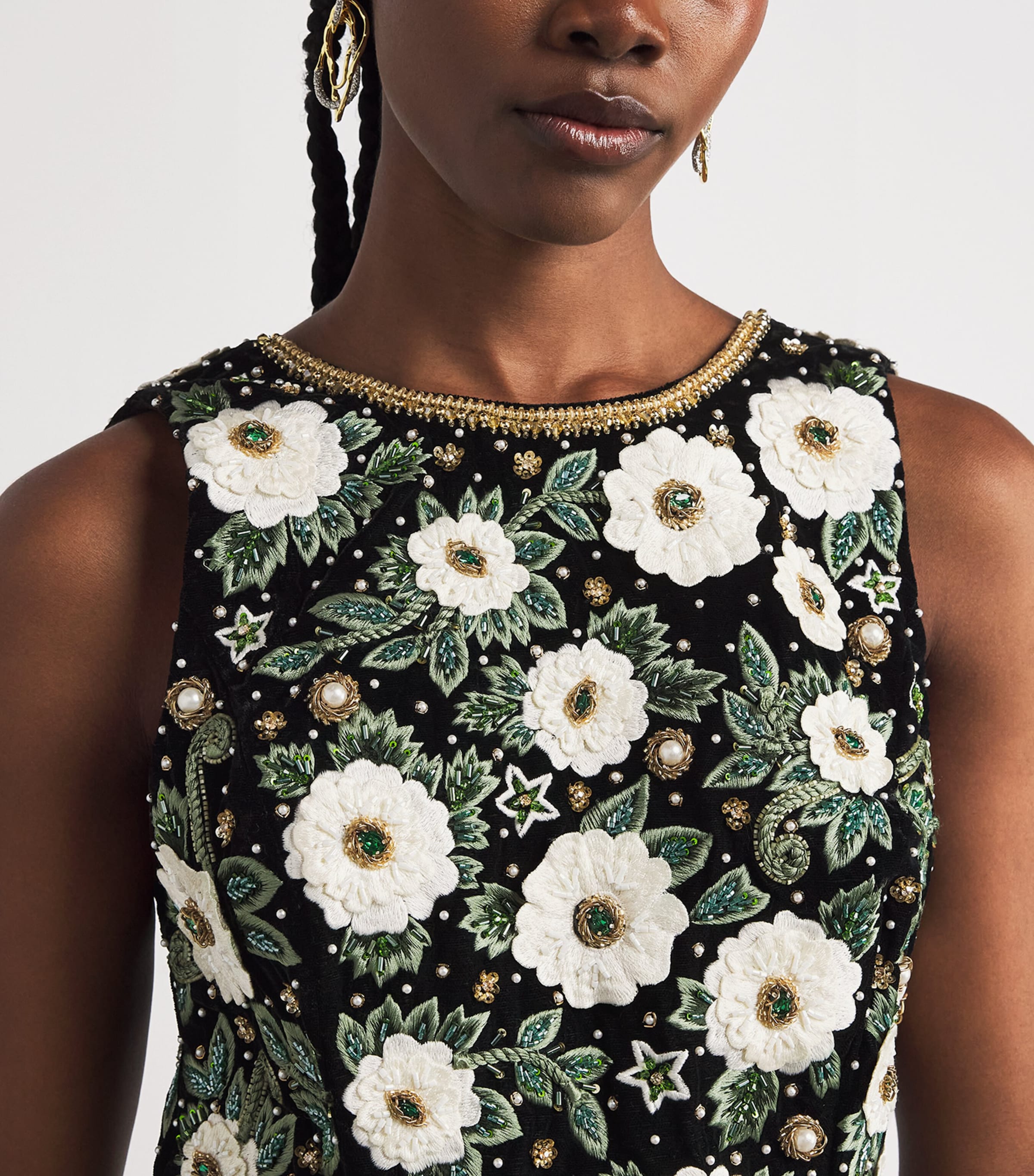 Embellished Lindsey Mini Dress C019 BLACK/MULTI Image 4