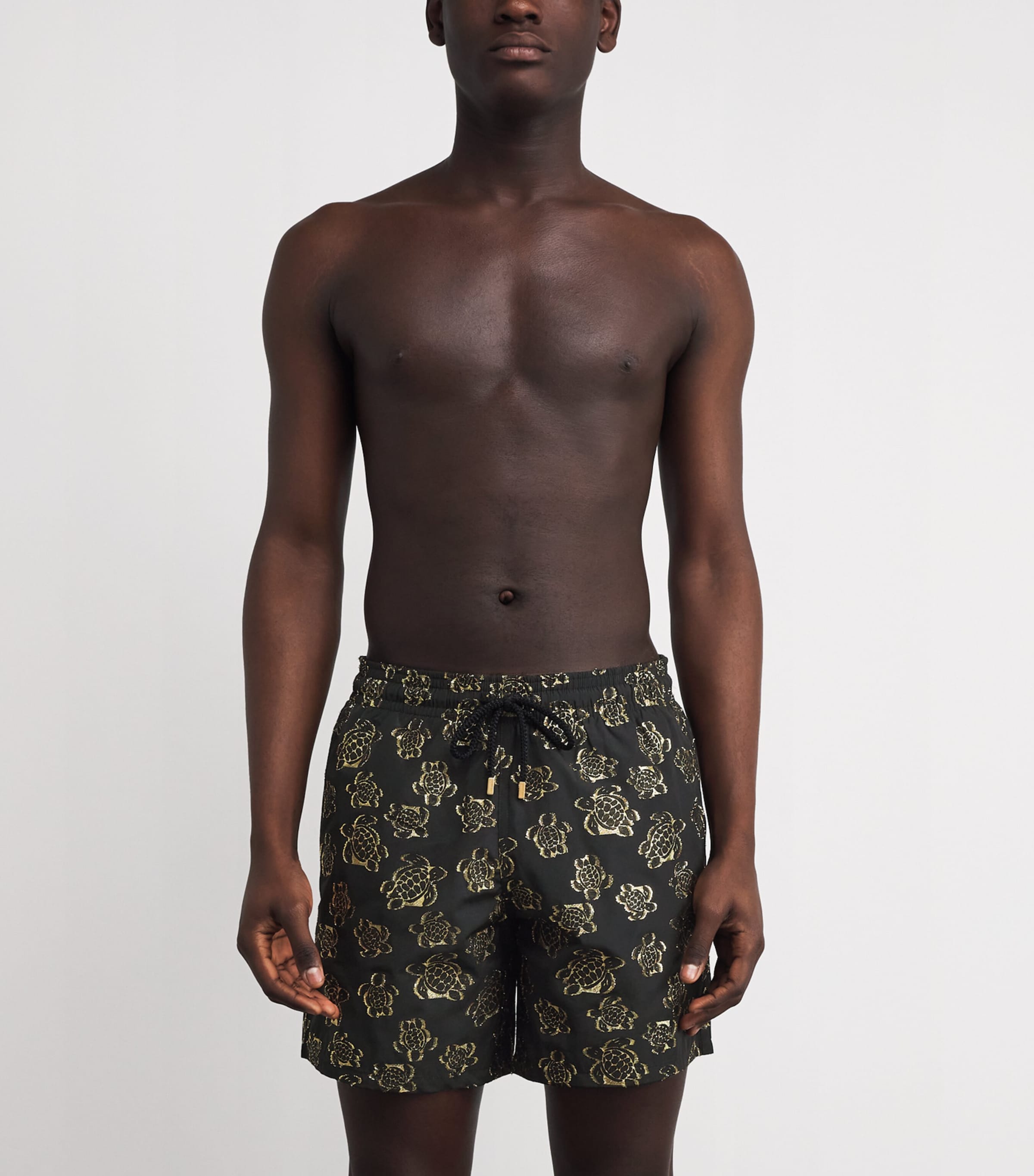 Embroidered Ronde Des Tortues Swim Shorts 990-NOIR Image 2