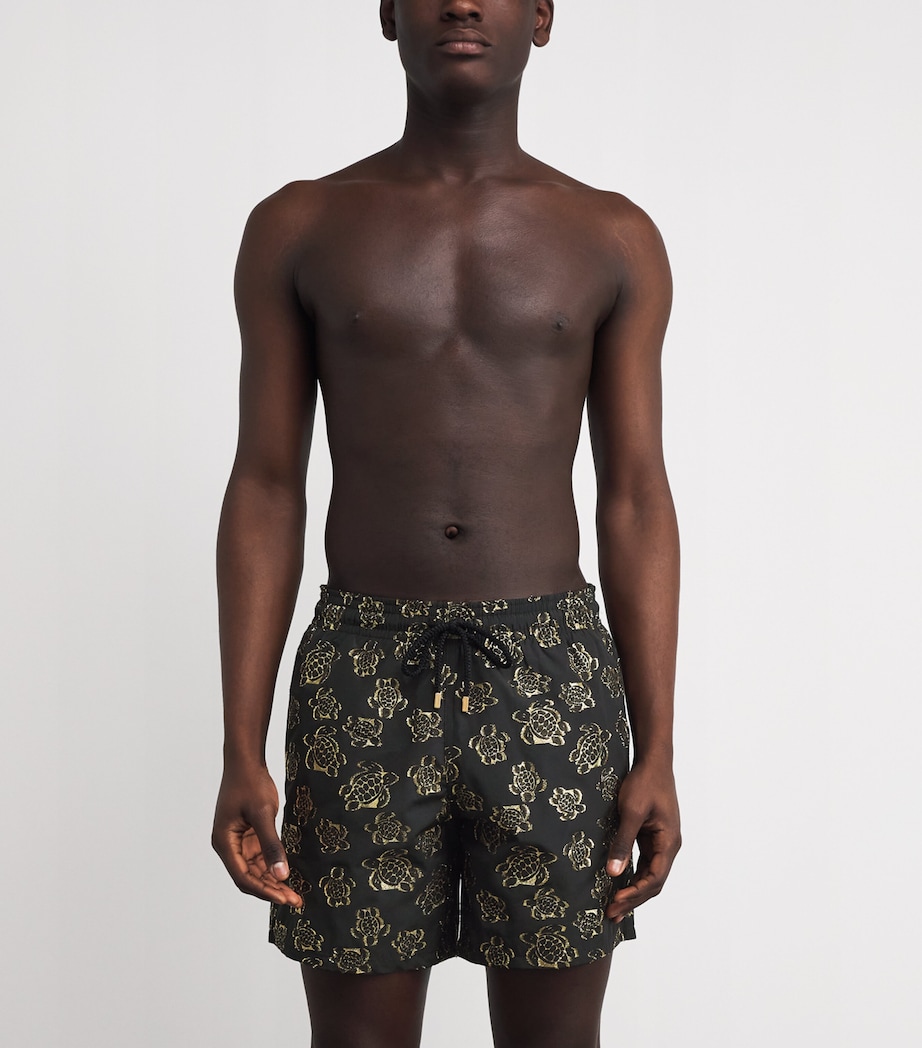Embroidered Ronde Des Tortues Swim Shorts 990-NOIR Image 2