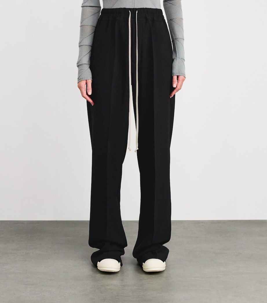 Stretch-Organic Cotton Drawstring Dietrich Trousers 09 BLACK Image 3
