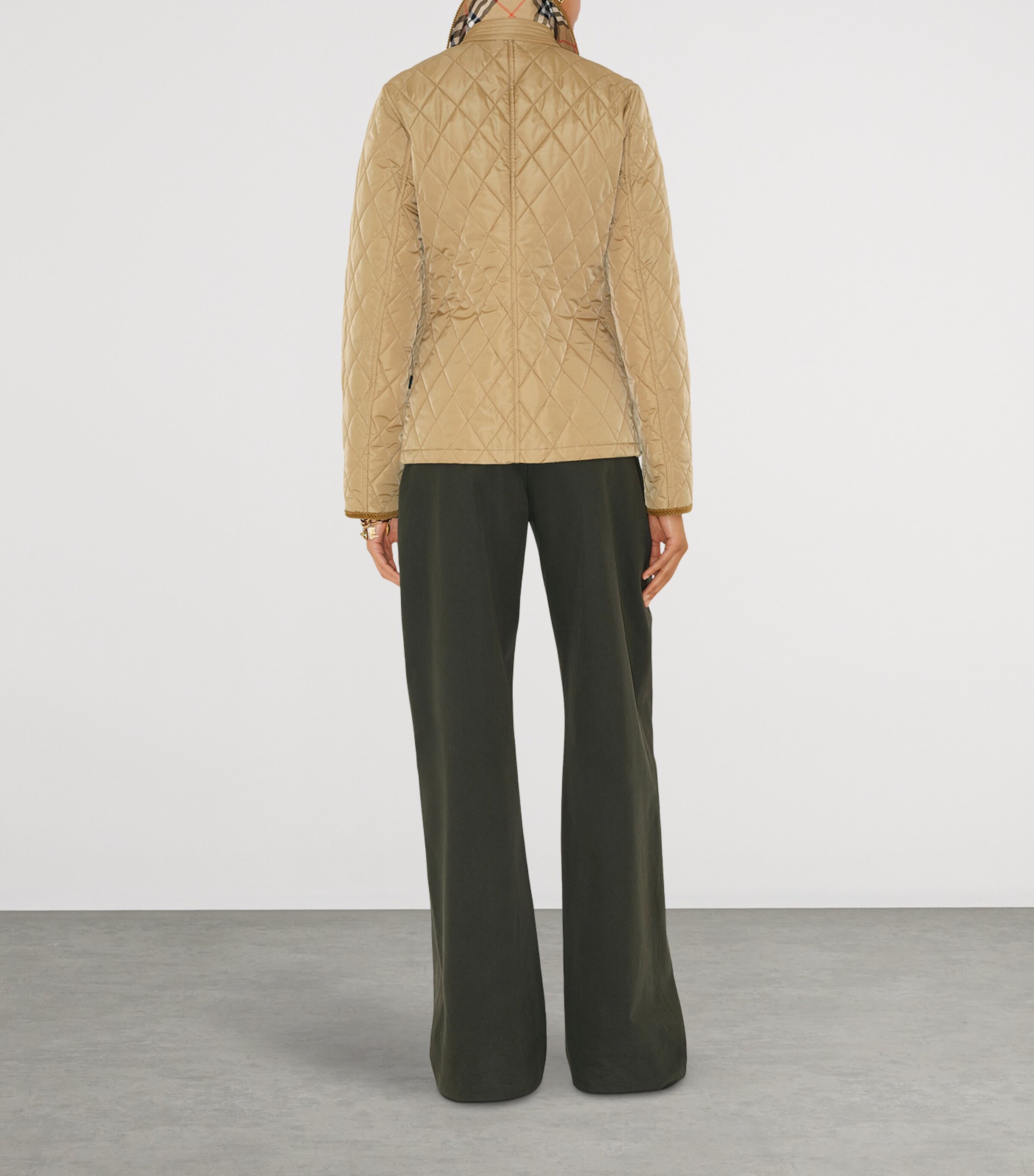 Quilted Field Jacket FLAX/SAND IP CHECK Image 5