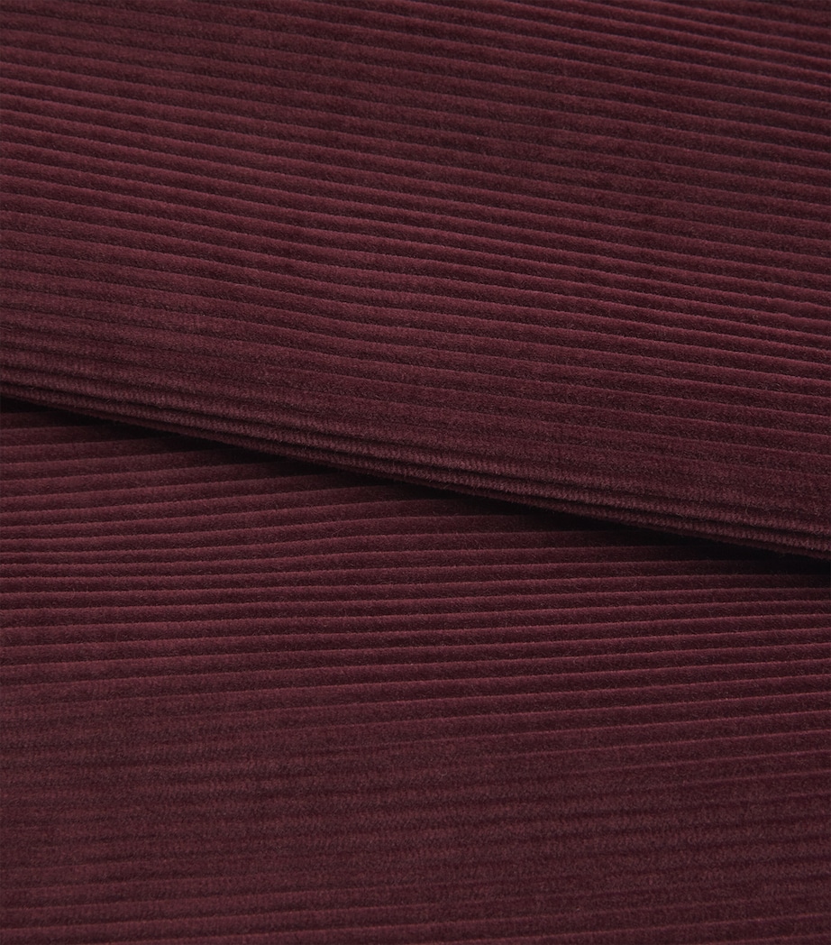 Corduroy Wide-Leg Trousers CHERRY Image 5