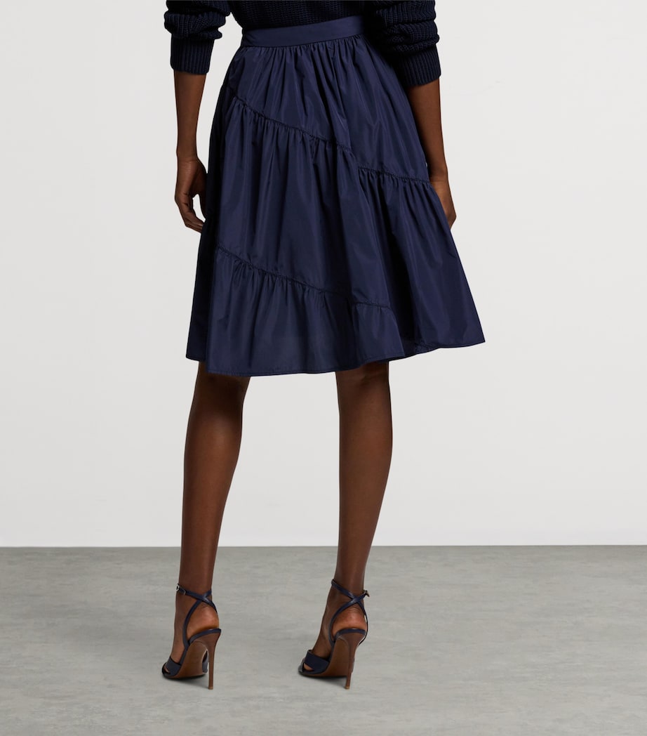 Taffeta Kyle Midi Skirt NAVY-410 Image 8