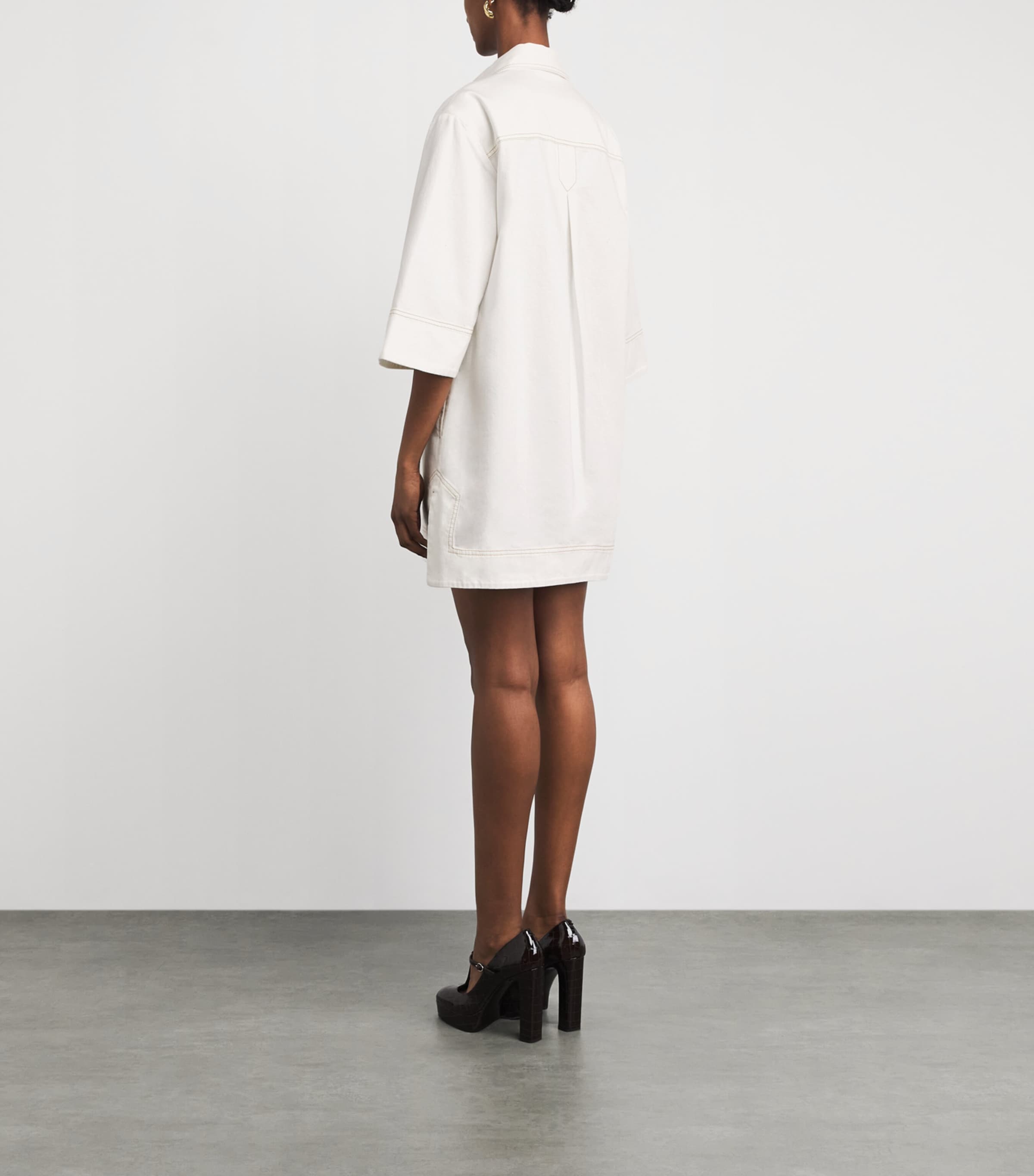 zimmermann denim tunic dress ZIMMERMANN Denim Mini Shirt Dress | Night Sky