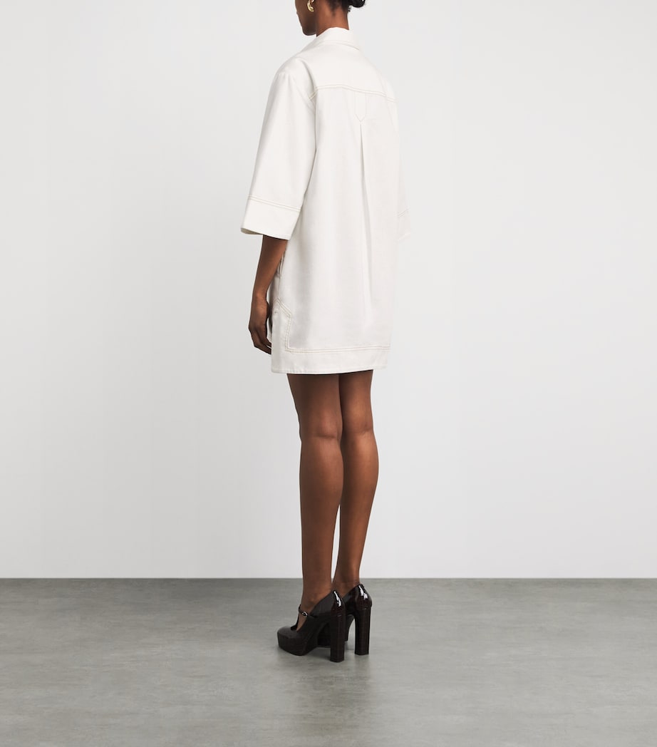 zimmermann denim tunic dress ZIMMERMANN Denim Mini Shirt Dress | Night Sky