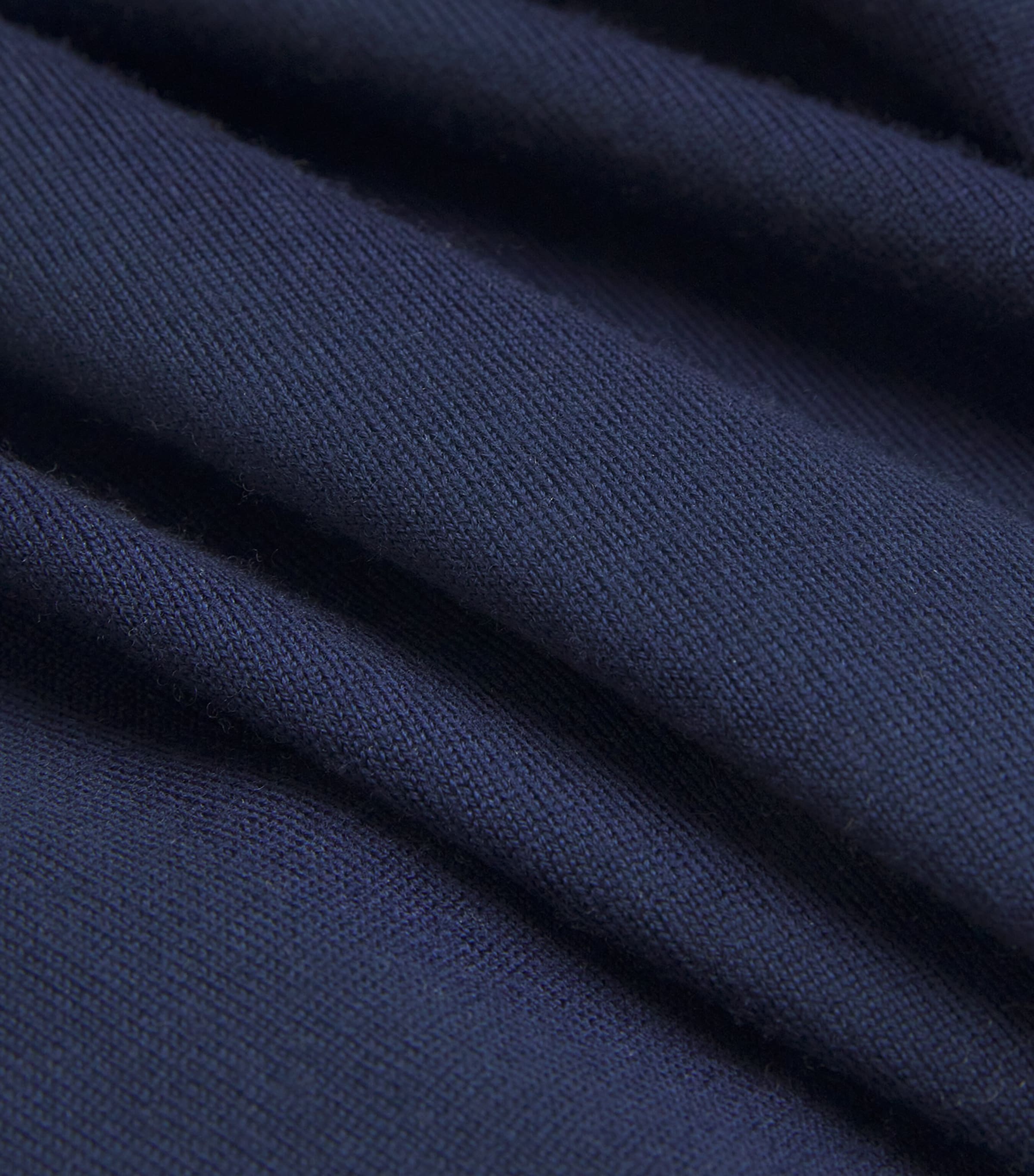 Virgin Wool Lasca Polo Shirt B13-NAVY BLUE Image 5
