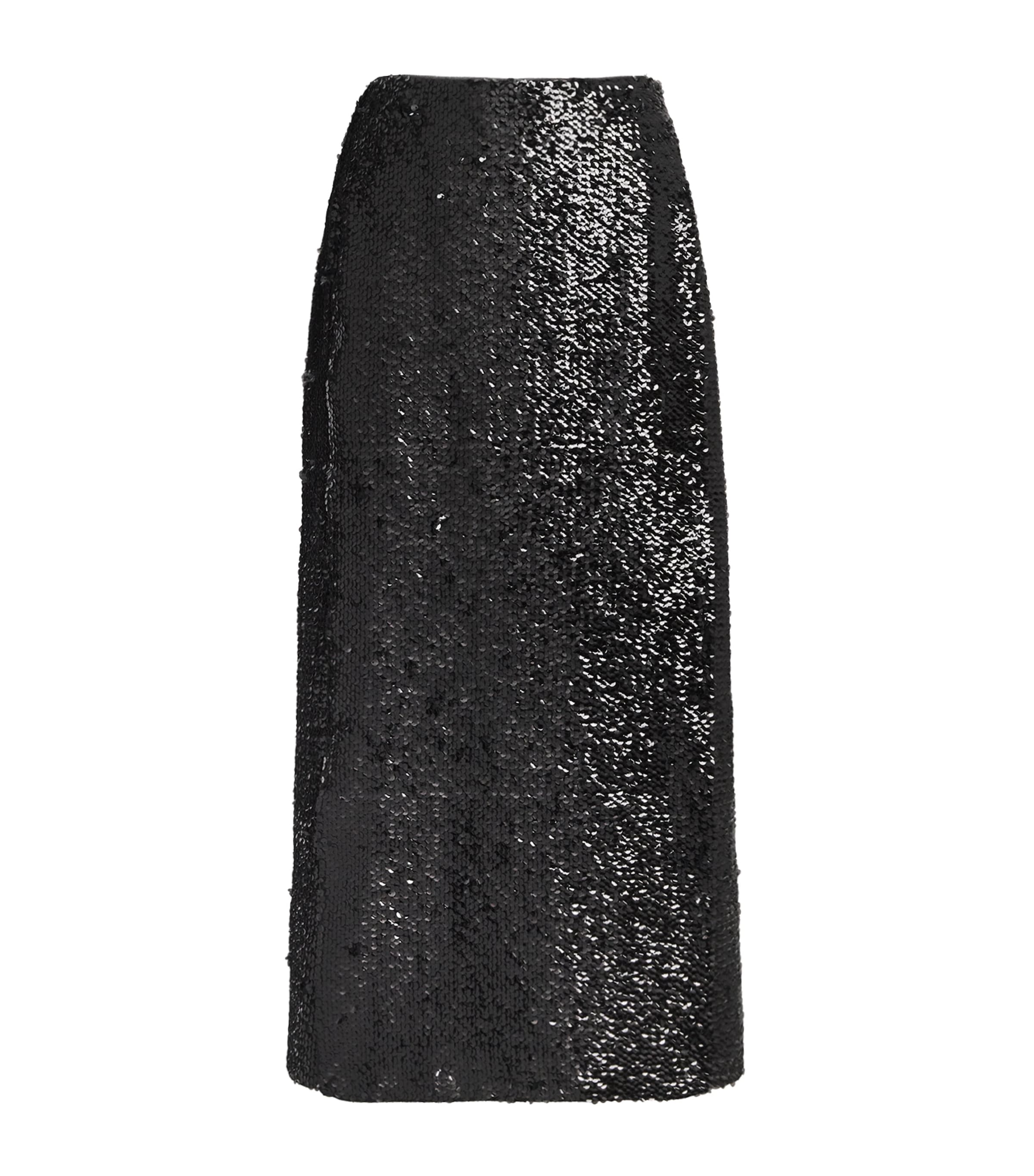 Emilia Wickstead Sequinned Kanji Midi Skirt In Black