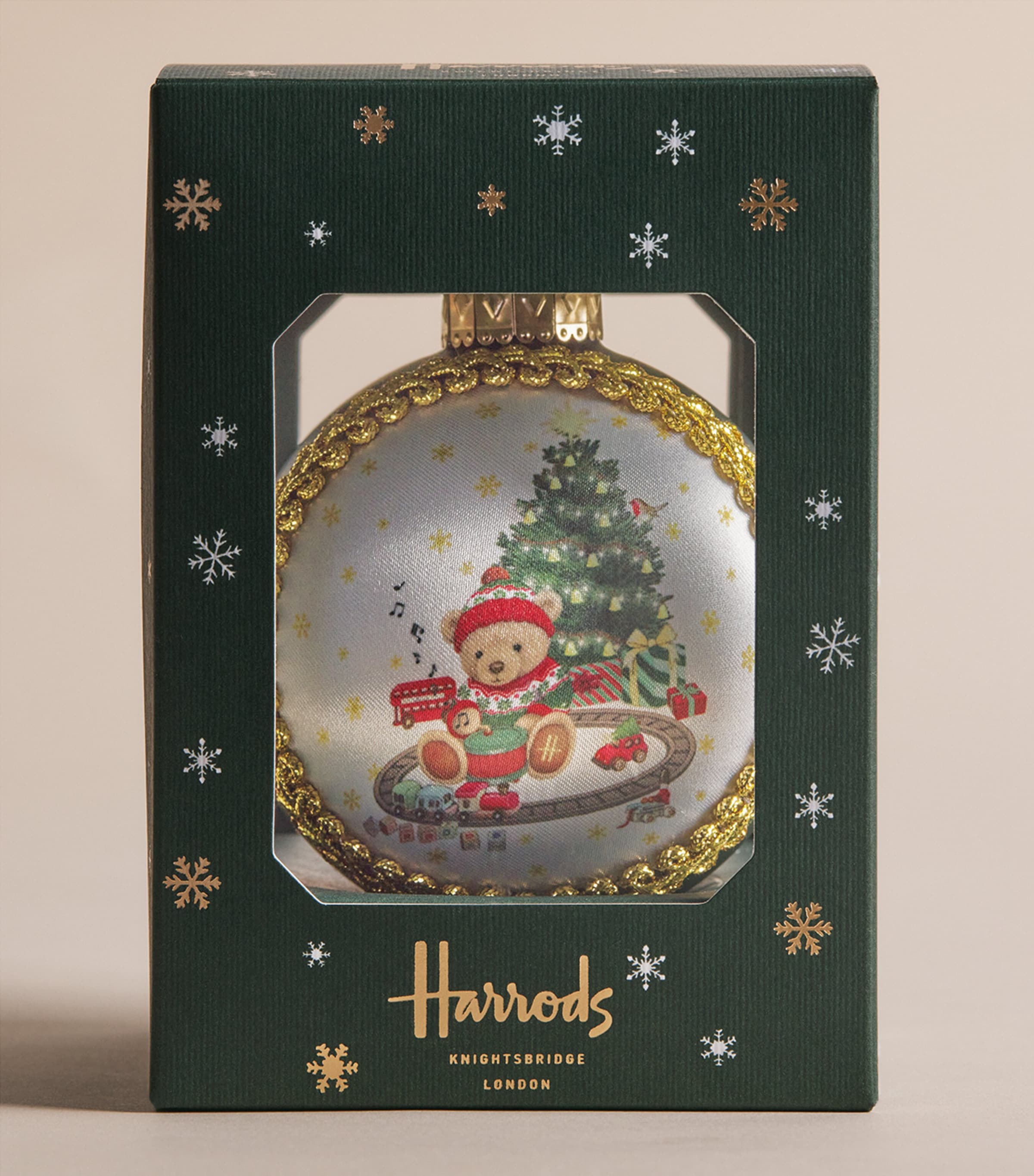 Harrods Harrods Bear Bauble Gold Image 3