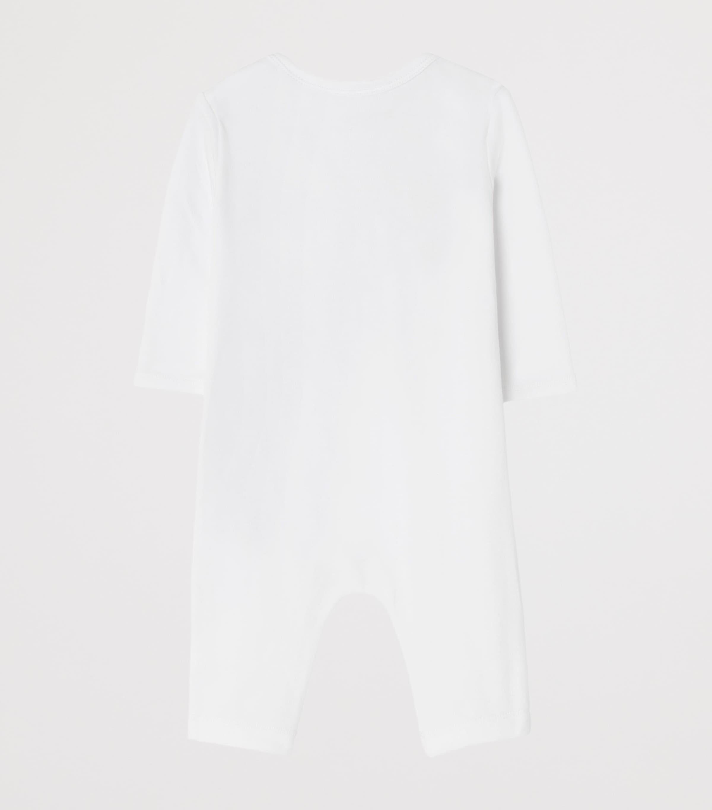 Burberry Kids Cotton-Blend Thomas Bear Playsuit (1-18 Months) White Image 2