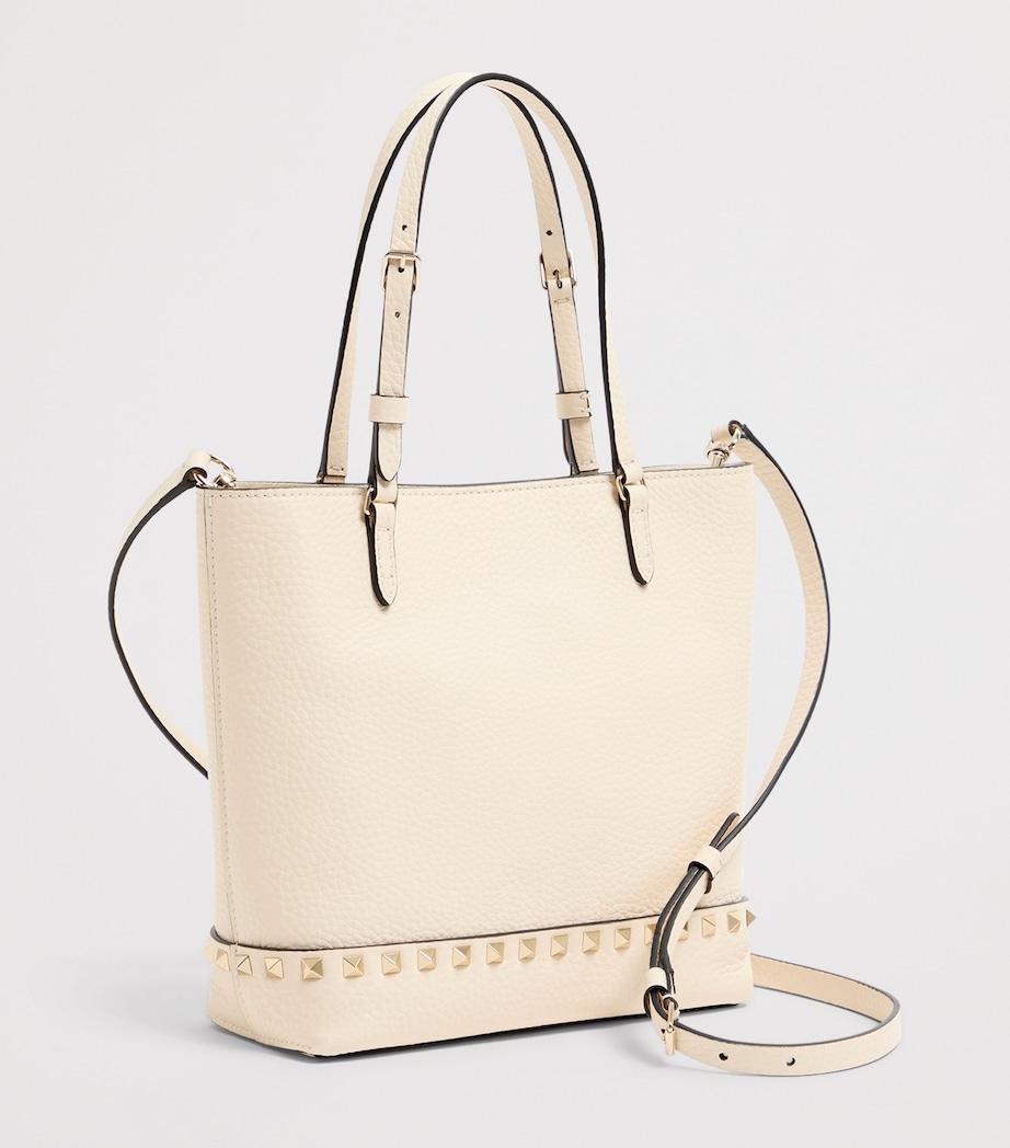 Valentino Garavani Leather Rockstud Tote Bag Image 3