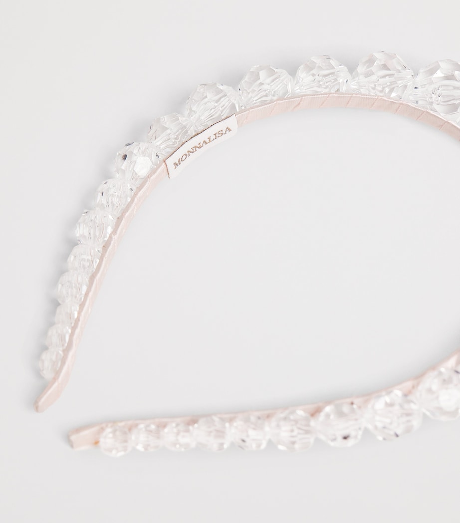 Monnalisa Crystal Headband Antique Pink Image 4