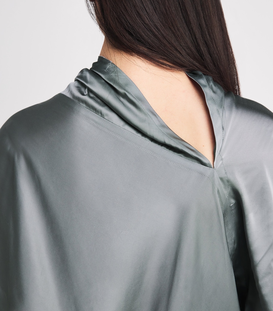 Satin Asymmetric Seb Midi Dress 06 WASHED INDIGO Image 6