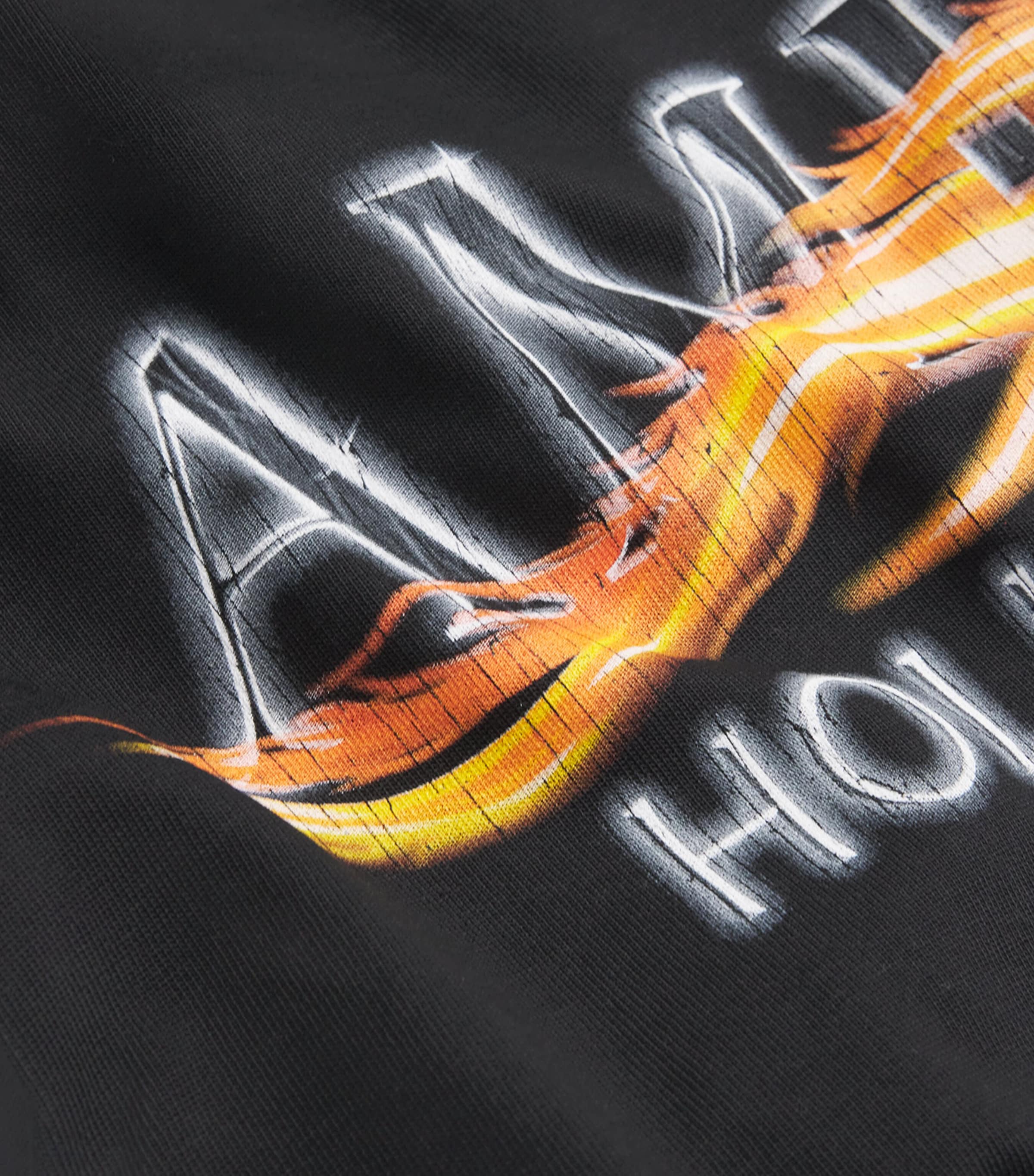 Cotton Hollywood Horse T-Shirt BLACK Image 5