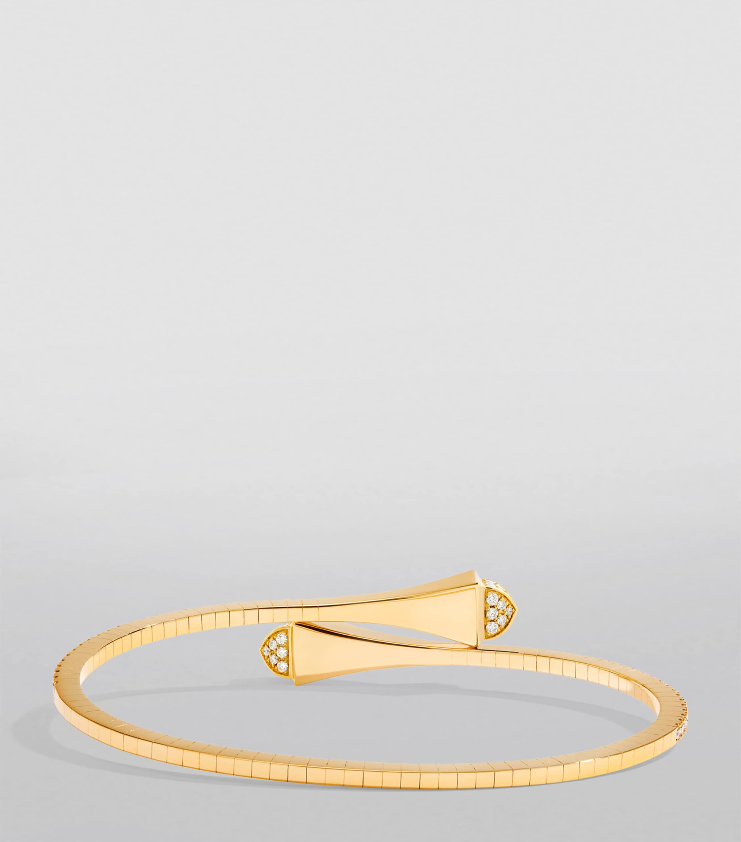 Midi Yellow Gold and Diamond Cleo Slip-On Bracelet YELLOW GOLD Image 2