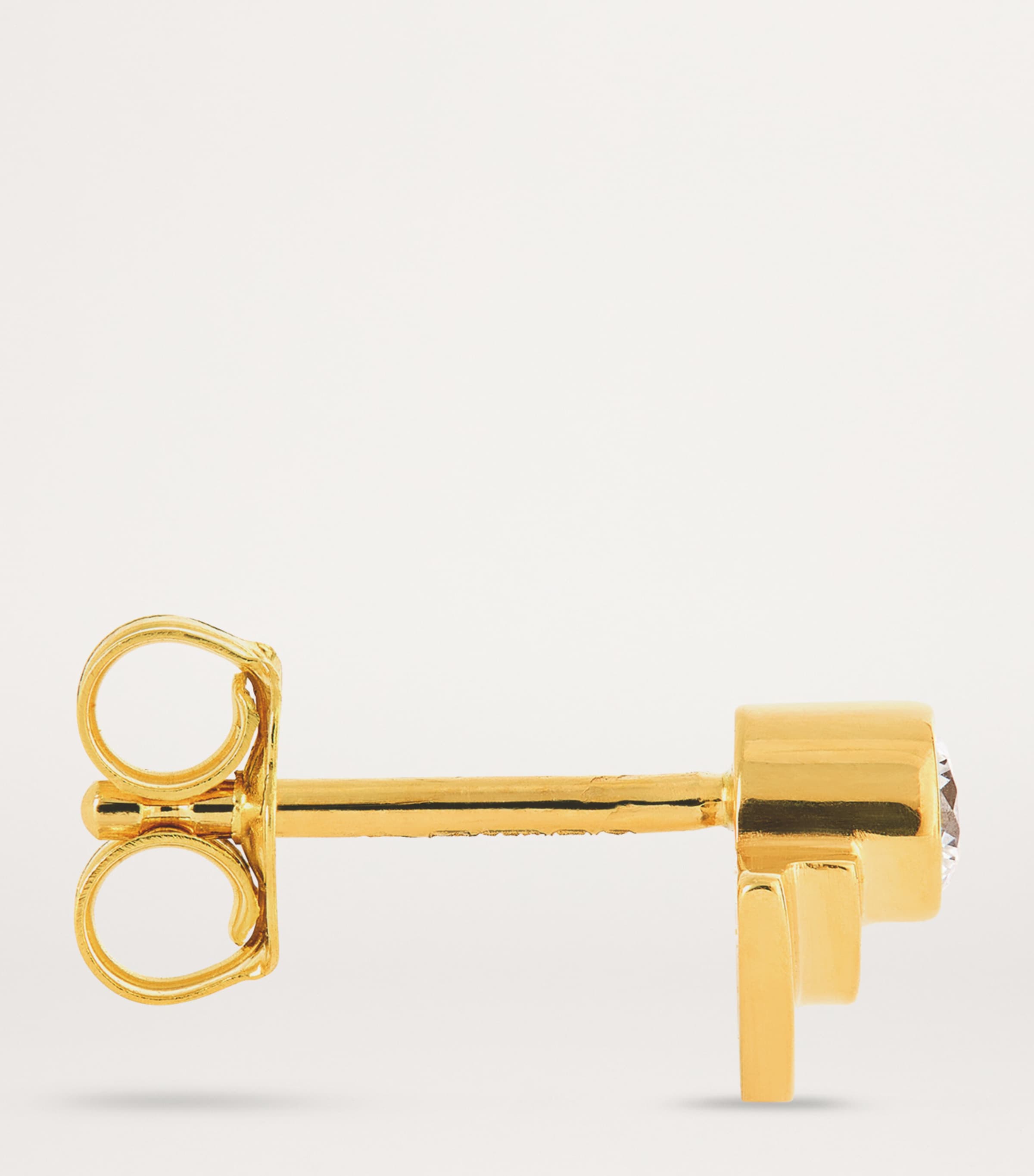 Yellow Gold and Diamond Staircase Single Stud Earring YELLOW GOLD Image 4