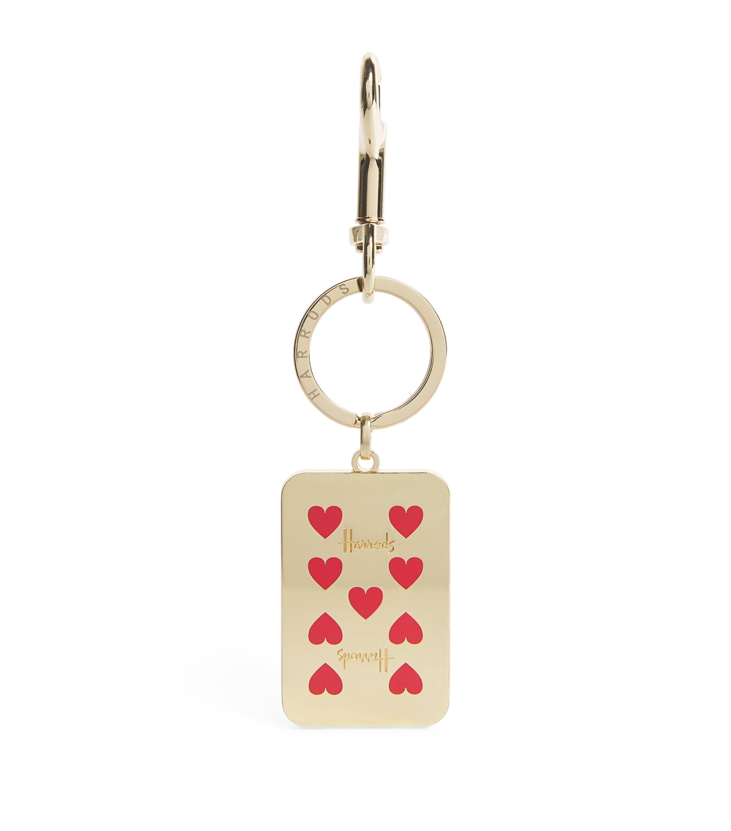 Metal Playing Card Keyring GOLD Image 1