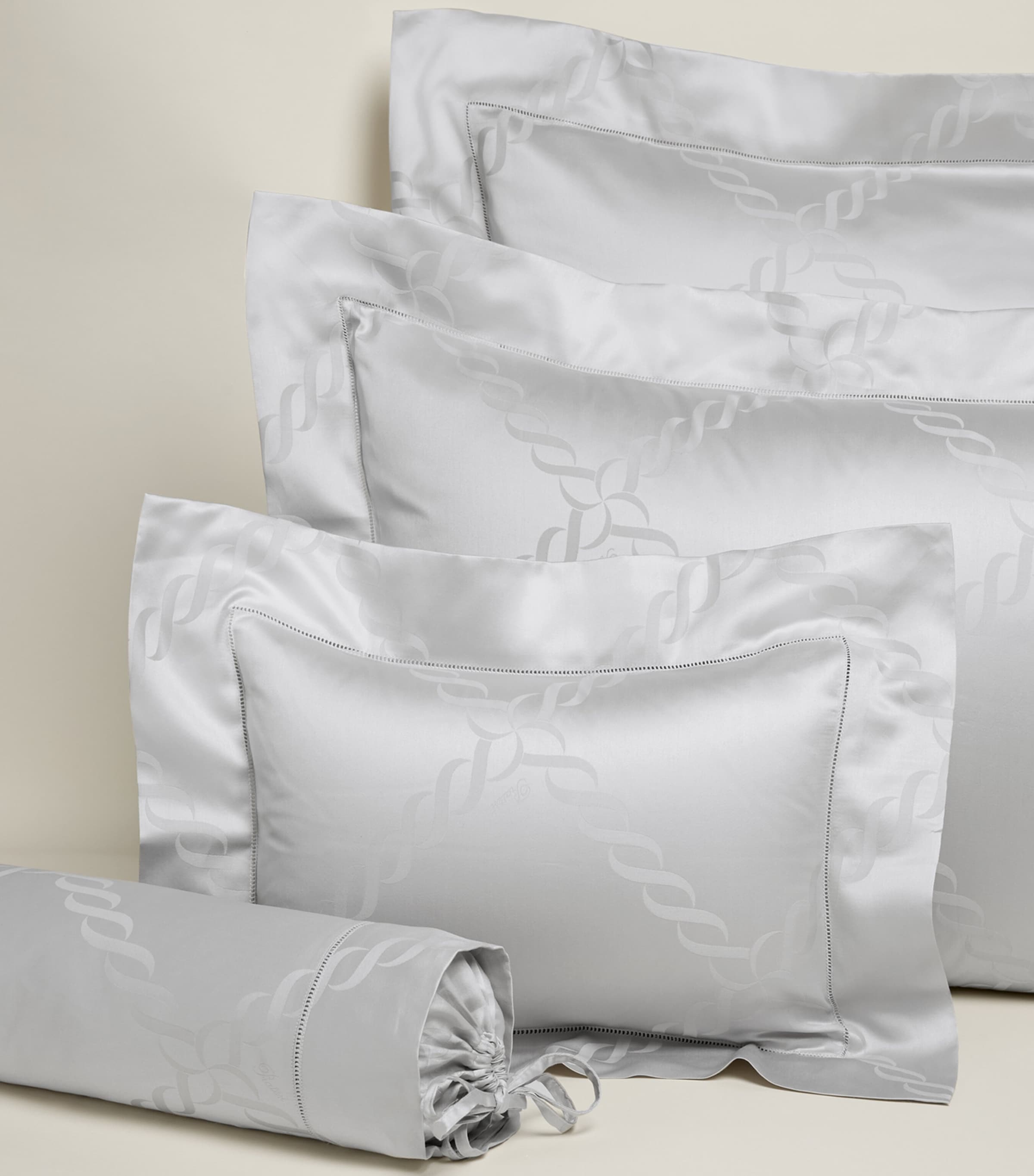 Pratesi Ori Treccia Boudoir Pillowcase (30cm x 40cm) Sterling Image 2