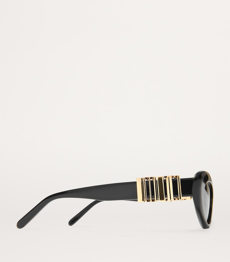 Acetate Cocktail Cat-Eye Sunglasses BLACK Image 3
