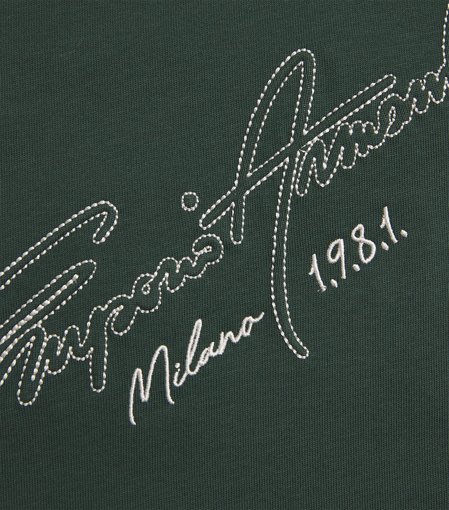 Cotton Embroidered Logo T-Shirt U7263 Image 5