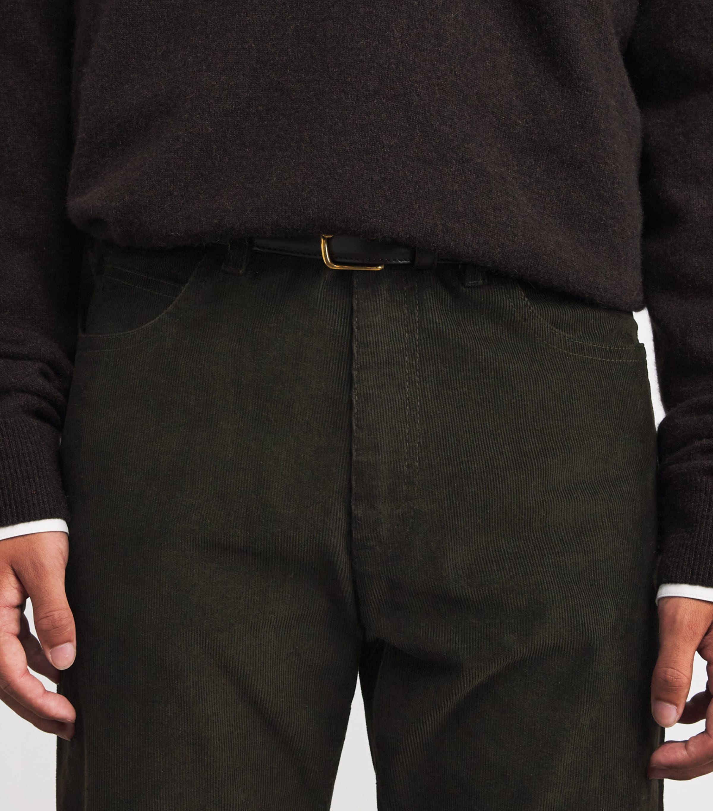 Fred Cotton Corduroy Trousers BROWN Image 5
