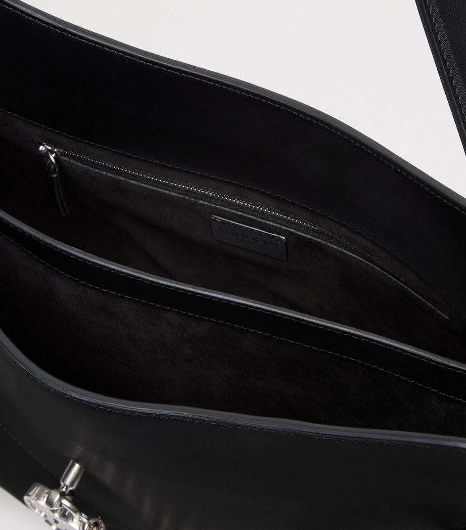 McQueen Maxi Calfskin Locke Top-Handle Bag Image 5