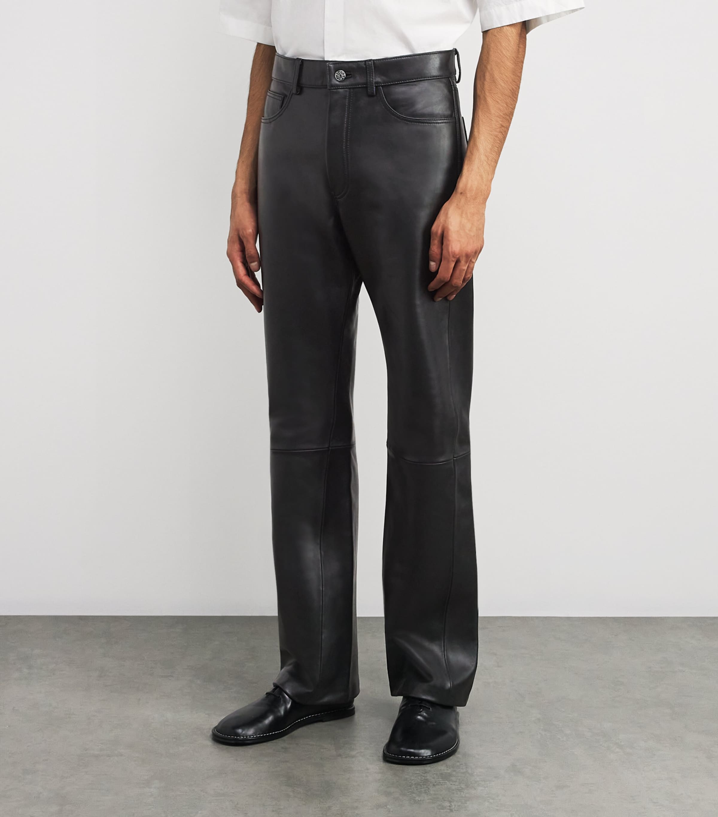 Lambskin Twist Trousers BLACK Image 3