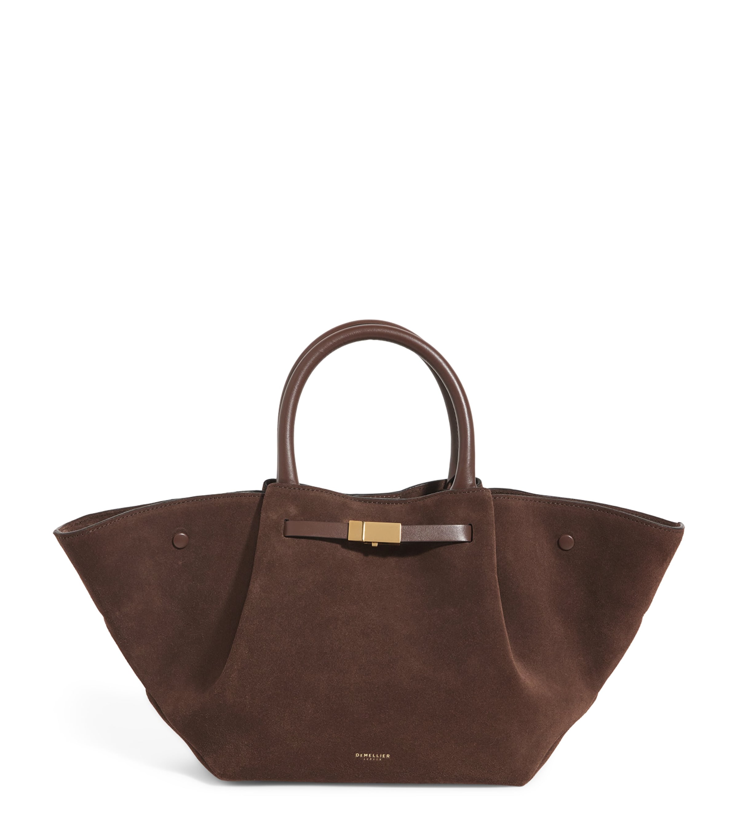 Demellier Medium Suede New York Tote Bag In Brown