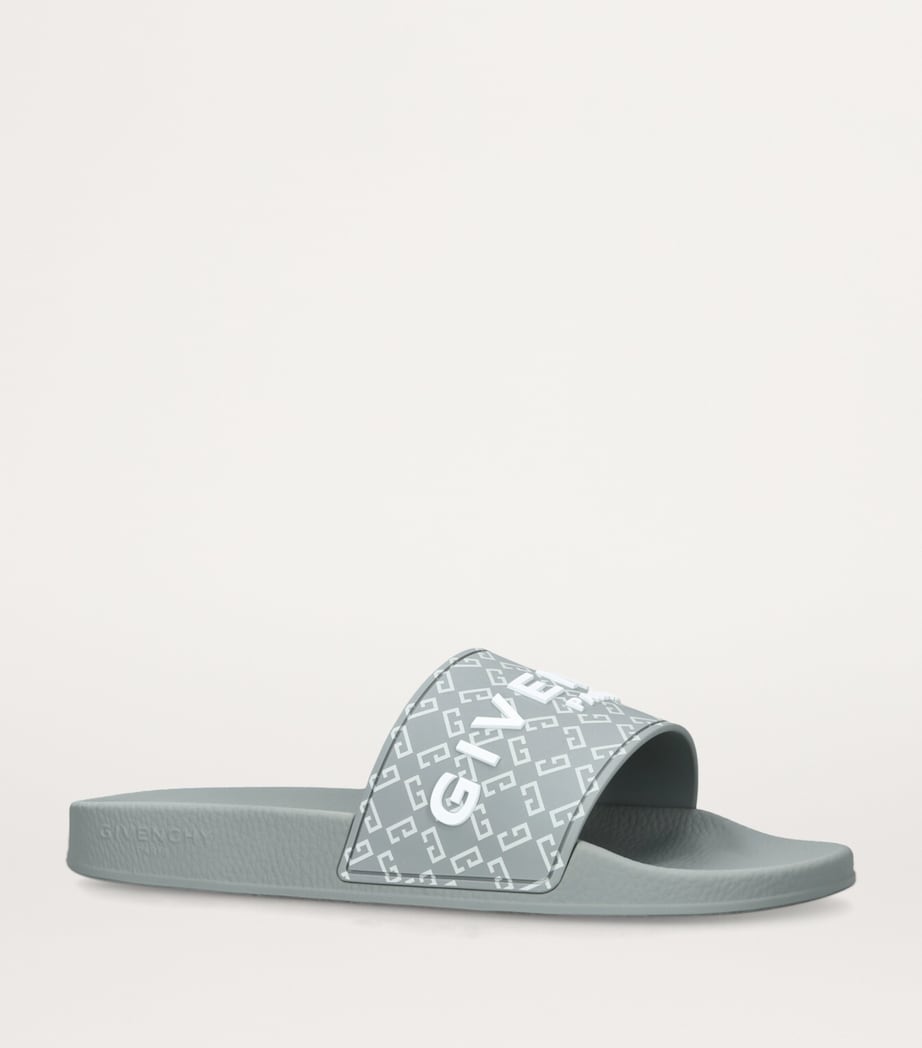 Rubber Monogram Slides GREY MID Image 3