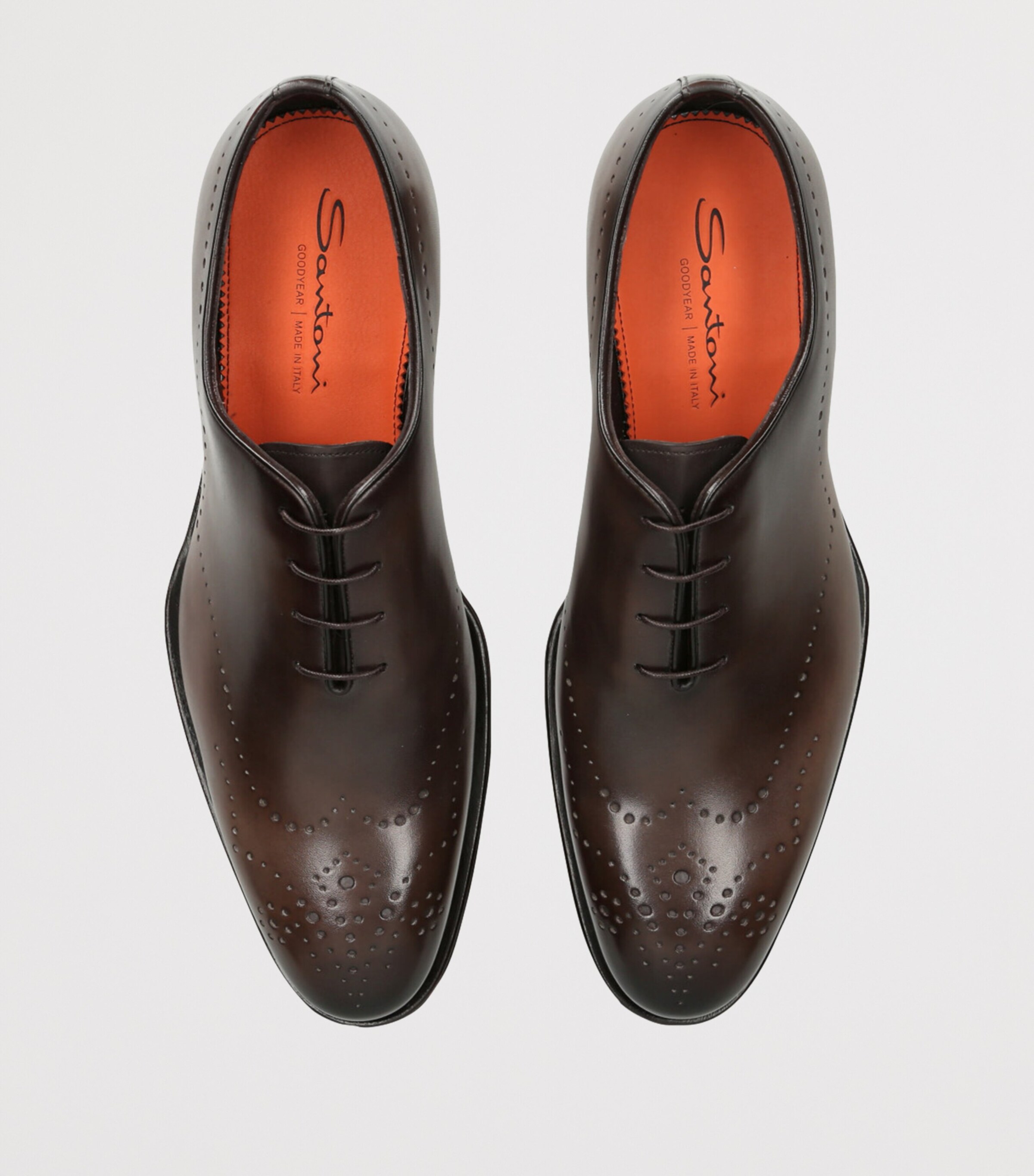 Leather Patina Wholecut Oxford Shoes DK.BRN COM Image 4