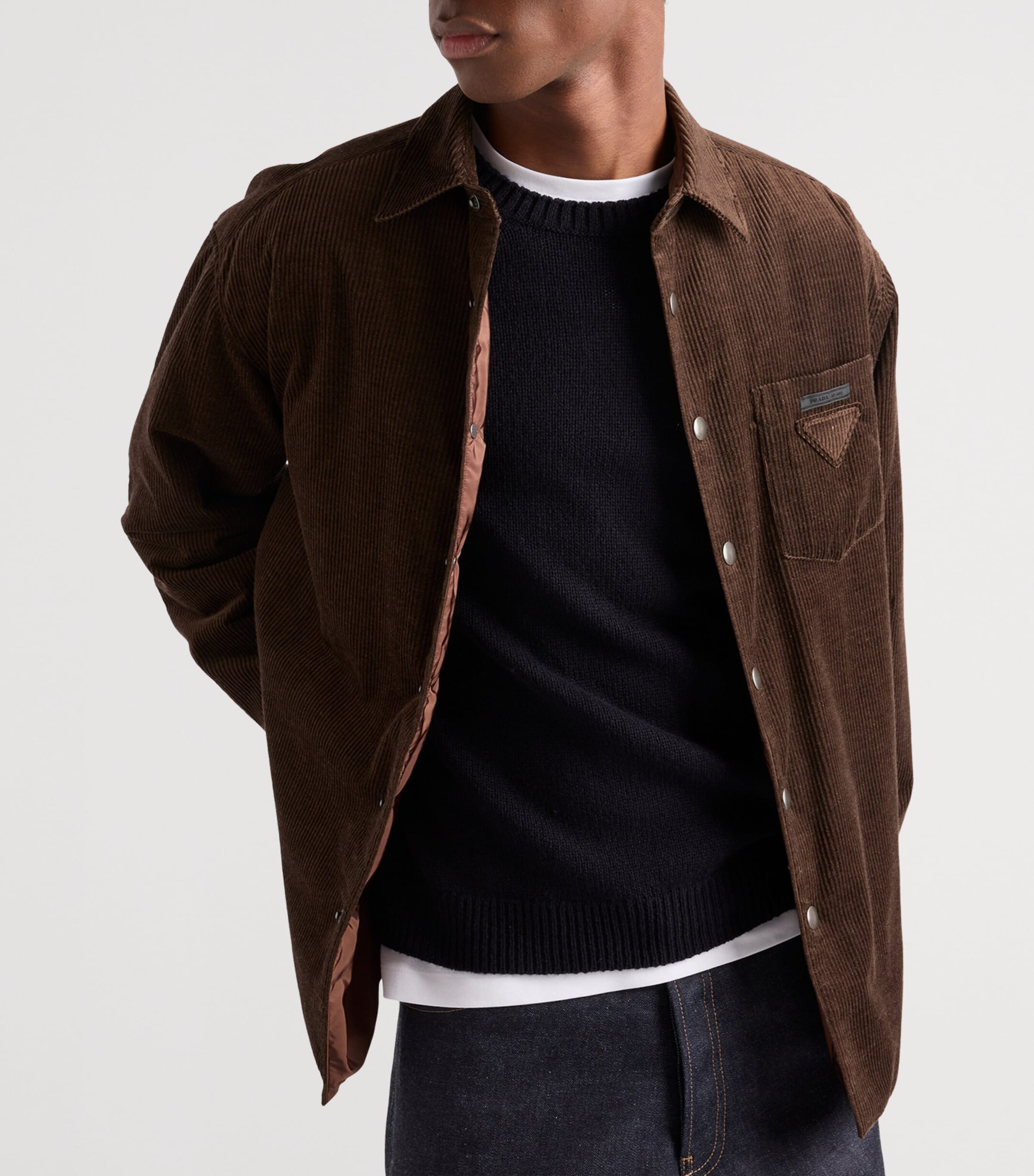 Cotton-Cashmere Corduroy Shirt F0192 Image 3